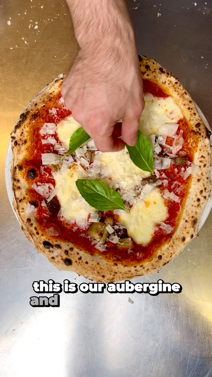 🍆🍆🍆 The Aubergine and 24 month Parmesan pizza is back for the summer ☀️ So simple, and so good 🤤