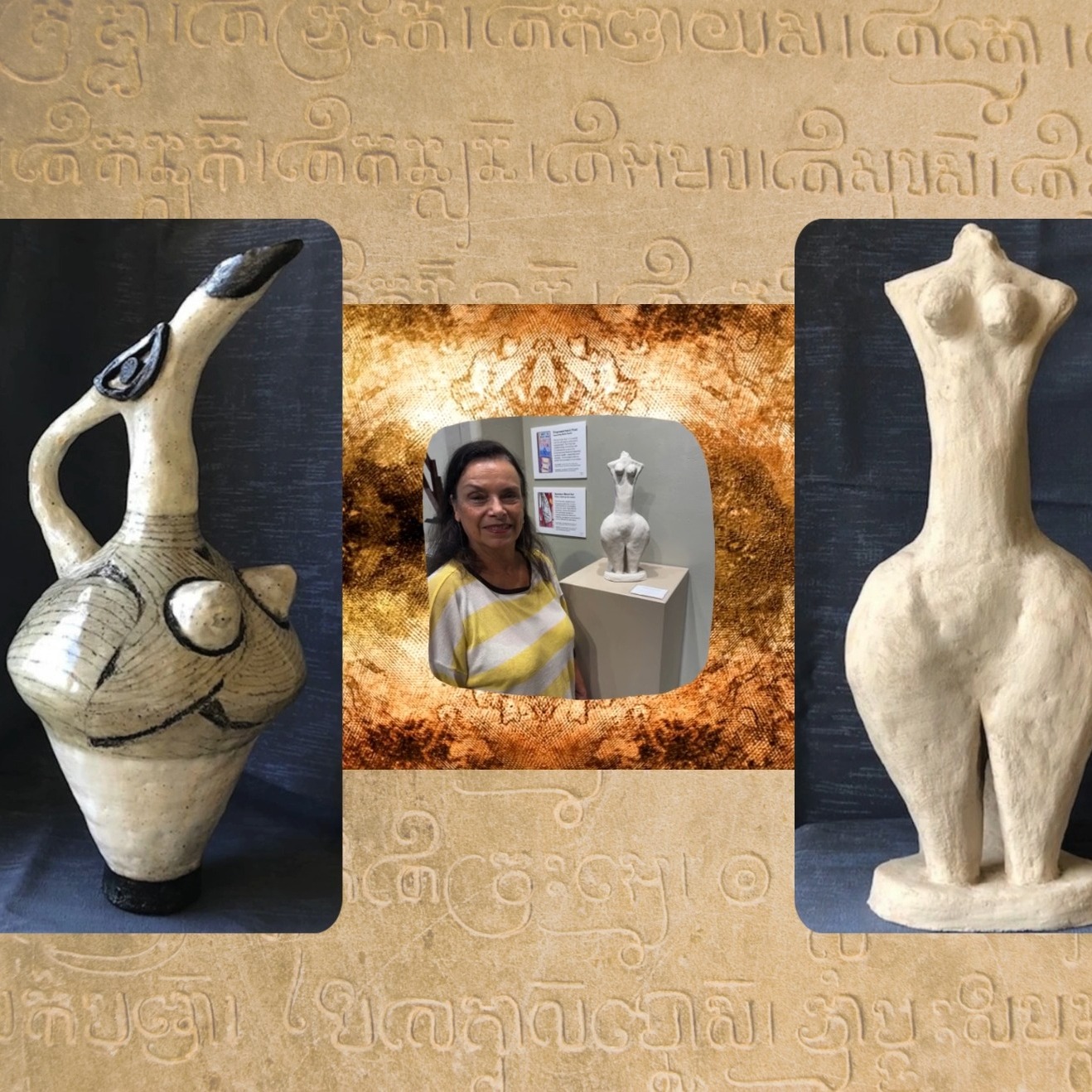 Jacqueline Savaiano's Goddess Eternal sculptures draw from ancient goddess forms—chevrons, swirls, moons, and the sacred feminine—and reinterprets them through a bold, modern lens.
Inspired by Neolithic figurines and Minoan goddesses, each piece explores the timeless language of the female form. From the minimalist curves of “White Lady” to the dramatic geometry of “Swan,” Savaiano invites us to see how Ancient is Modern, Modern is Ancient.
*
See the magic of Jacqueline's work at the Fallbrook Art Center during its 9th Annual Sculpture Exhibition on view now through July 12.
*
Gallery hours are 10AM to 4PM, Tuesday through Saturday (closed Sundays, Mondays & major holidays).