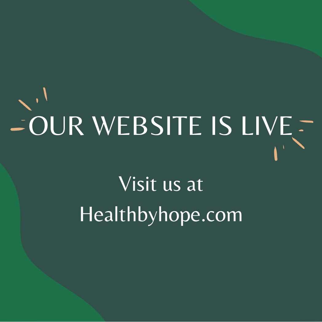 Our website is now live! Visit us at www.healthbyhope.com!