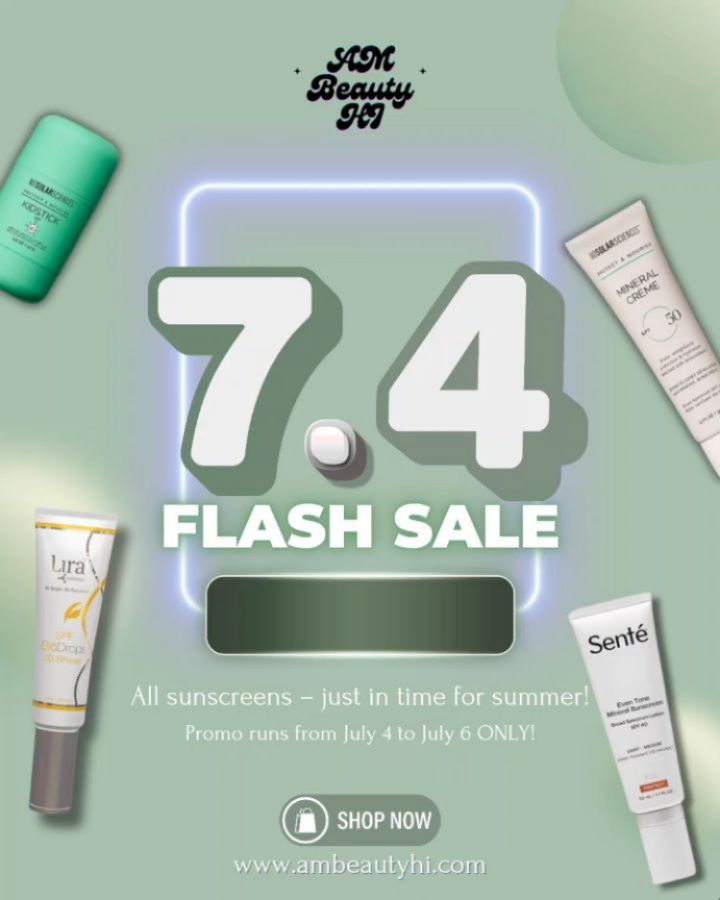 ☀️ FLASH SALE: 15% OFF ALL SPF!
🗓️ July 4–6 | Online only
From beach days to everyday glow protection — your SPF essentials are 15% off for 3 days only! Stock up on our faves like Sente Even Tone, Lira Elio Drops, MD Solar Sciences Mineral Crème, BB Tints, Kids Stick & Lip Balm.
🛒 Get your cart ready 👉🏼 this is your sign to reapply atemplate?
https://www.ambeautyhi.com/category/sunscreen
#spfsale #summerglow #cleanbeauty #mineralspf #skinhealth #shoplocalhi #ambhglow