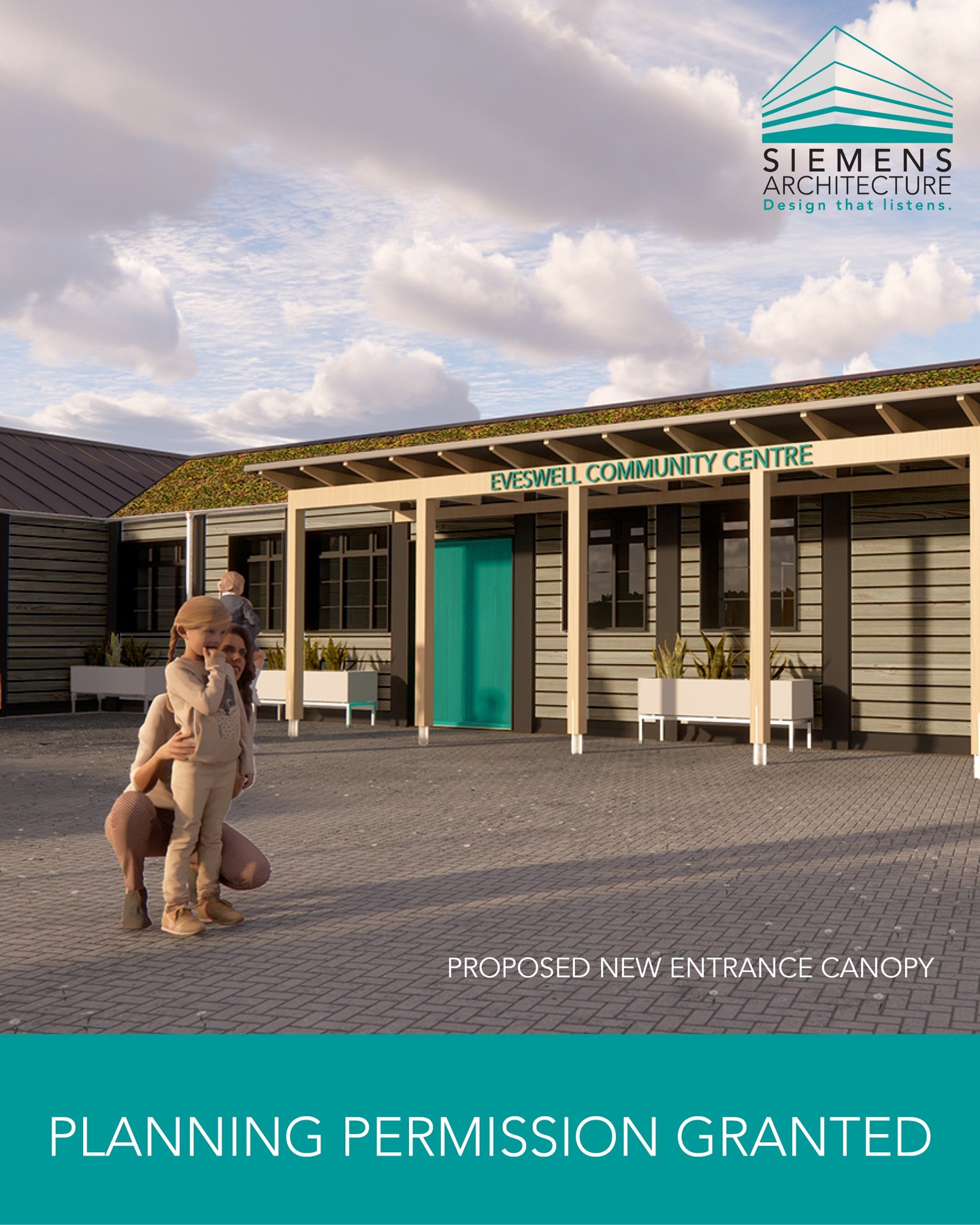 We've been working with a wonderful charity, TocH, to improve the Eveswell Community Centre in Newport to better serve the community.
We are insulating all the external walls and roofs and recladding them, adding a timber entrance canopy with sedum roof, solar panels, an air source heat pump and various other improvements. This will make it far more inviting, comfortable and environmentally friendly.
Delighted to announce that with the assistance of James Banks of TCPA Planning (tcpaltd.com) we've had planning approved within the 8 week determination period. Thank you @newportcitycouncil
#architecture #local #sustainable #planning #planningapproval #newport