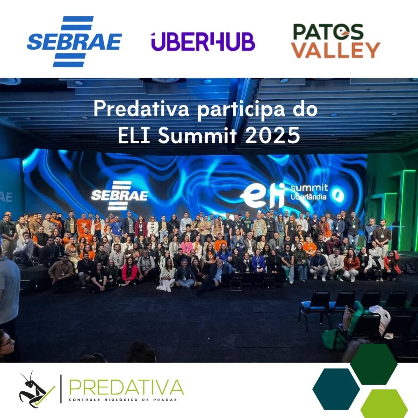 Nos dias 9 e 10 de julho aconteceu o ELI Summit em Uberlândia (MG), um evento que contou com palestras, network e muitas novidades tecnológicas. Também ofereceu um ambiente de fortalecimento dos ecossistemas locais de inovação (ELI) em Minas Gerais, conectando lideranças de diferentes regiões do estado.
A iniciativa, promovida pelo Sebrae Minas em parceria com o UberHub, foi uma excelente oportunidade para troca de experiências e de estratégias voltadas ao desenvolvimento sustentável e à competitividade de empresas e startups.
Foram cerca de 250 representantes de diversos ecossistemas. E é claro que a #predativa não poderia estar de fora!
Agradecemos ao @sebrae.minas pela iniciativa tão importante para o empreendedorismo no estado, à @patosvalley e à @uberhub.br, que nos possibilitaram essa experiência incrível!
#elisummit #patosdeminas