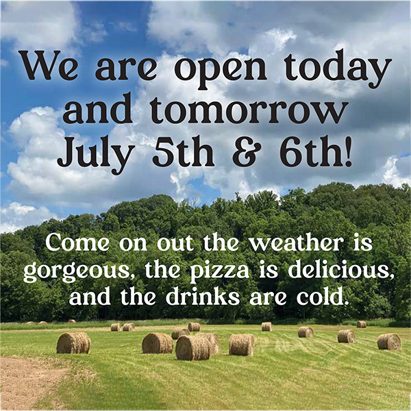 Come by the winery and hang out on our covered patio or under the pavilion.
Hard cider, wine, beer, wine slushies, soft pretzels and pizza!
We are open this weekend, Saturday from noon to 8pm and Sunday noon to 6pm.
See you soon!
#ohiocider #ohiobrewweek #summer #614drinks #OhioFindItHere #amesvilleohio #ohiowineries #mead #cbusfoodscene #614eats #columbus #ohiouniversity #columbusfoodie #athensohio #hardcider #honeywine #columbuseats #windy9 #fruitwine #athenscountyohio #visitathensohio #ohiowine #eatdrinkohio #ohiofoodie #Hockinghills #pizzaandbeer #614now #dutchcreekwinery #DCW #visitathenscountyohio
