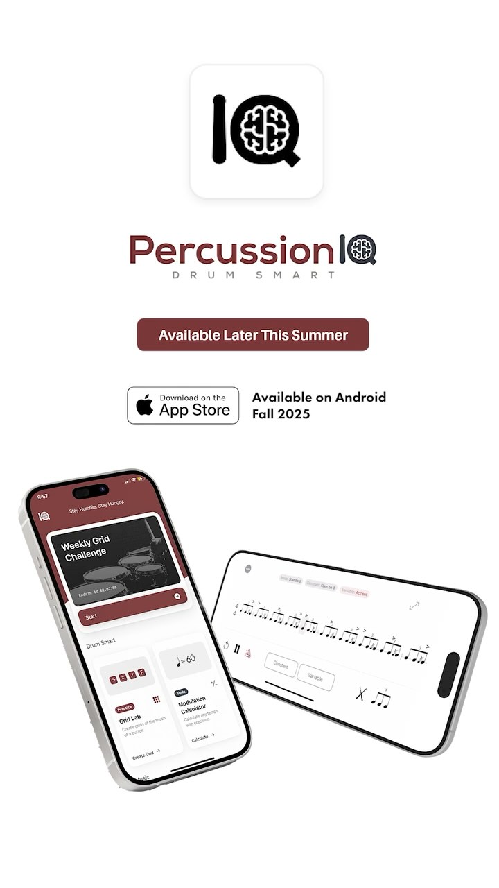 📣 THE PERCUSSION IQ APP 📣
The Practice Tool Built To Help You #drumsmart
Available on IOS later this summer, on Android Fall 2025.
🚀 YOU CAN NOW DOWNLOAD OUR APP 🚀 The Percussion IQ App is now available on the Apple App Store, for free.
Visit the link in our bio or DM us the word "Download" to get the free app on your device!
WHAT IS THE PERCUSSION IQ APP?
Our app is the practice tool built to help you #drumsmart Expand your vocabulary, build chops, and attain mastery over your craft. Available now, free, on IOS. On Android in Fall 2025.
WANT TO LEARN MORE?
Visit the link in our bio and click "Learn More"
#iq #percussioniq #snare #quad #percussionist #wgi #dci #indoordrumline #drumline #drum #drumcorps #music #marchingarts #drummunity #marchingpercussion #marching #snaredrum #tenordrums #marchingsnare #bandsofamerica #percussioneducation