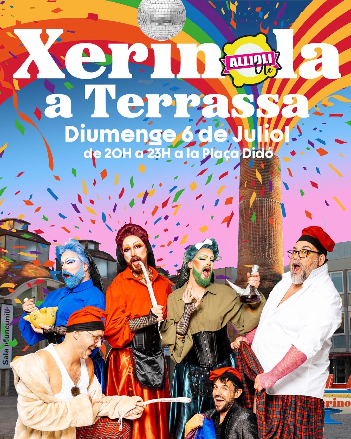 Alegria que estem de Festa Major! Continuem la nostra gira d’estiu XERINOLA aquest diumenge a la ciutat de Terrassa 🏳️🌈💖🏳️⚧️ en motiu de la seva Festa Major!!!
Diumenge 6 de juliol
FESTA MAJOR
📍Plaça Didó
🕚 20 a 23h
Omplirem Terrassa de brilli brilli ✨, xerinola i molt d’ORGULL 💪🏻💖 Serà una data mooooooolt especial perquè gravarem el videoclip del nostre hit 2️⃣0️⃣2️⃣5️⃣ que aviat publicarem!
@mikinunez @doctorprats des del nostre escenari de la plaça Didó també estarem omplint a la mateixa hora la gent i el poble de colors i alegria 🏳️⚧️✨🏳️🌈 desitjar-vos que tingueu una súper actuació i donar-vos les gràcies per tanta alegria, missatge i música que ens regaleu!!!
ENXERINOL·LA’T 👯♀️🎉🫶🏼
📸 @g.a.l.d.r.i.c
🎨 @misterandreu