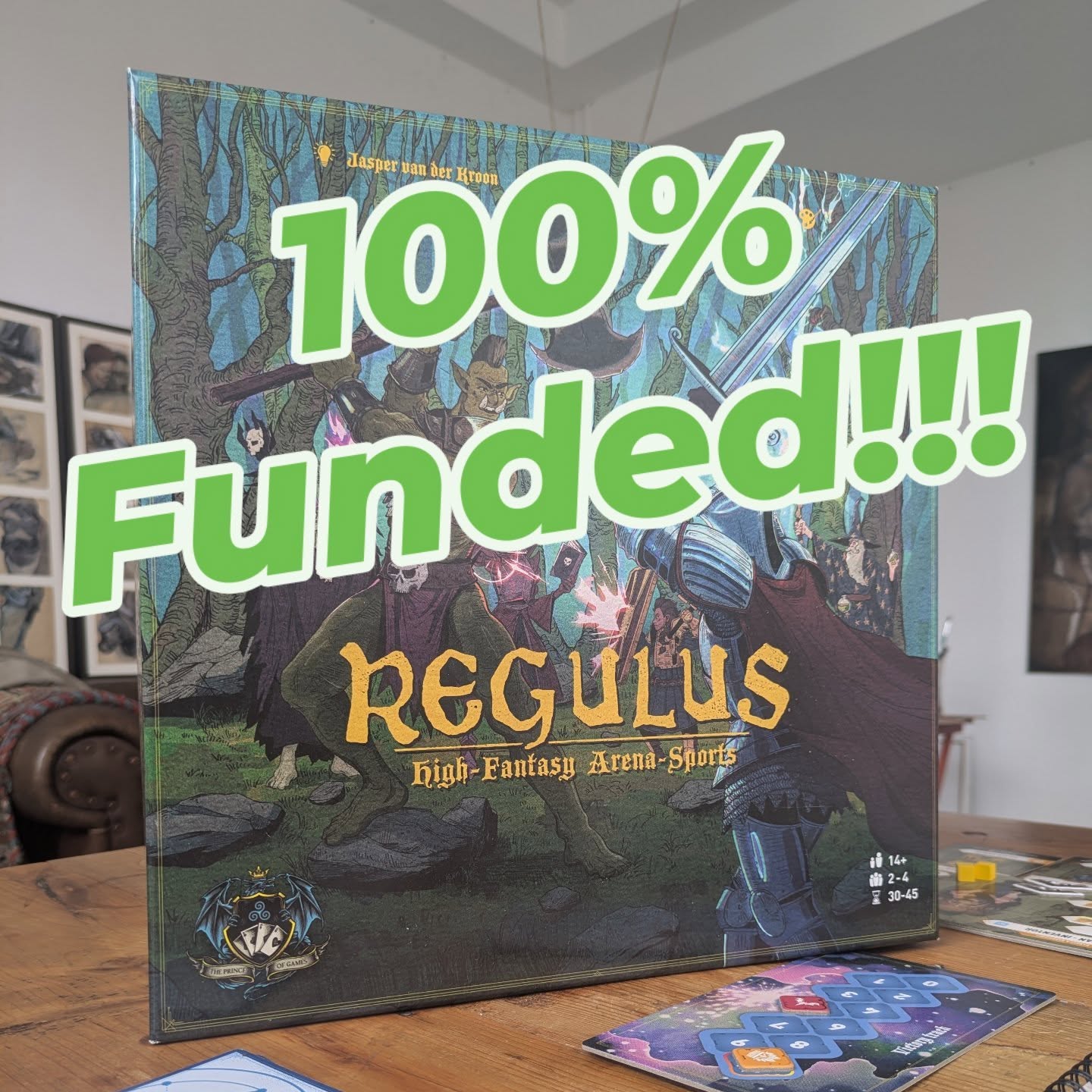 Regulus has reached its target goal!!! Thank you to all the backers who helped reach the goal!
Now it's time for some stretch goals!
The Campaign lasts only for another week, If you haven't already backed, this is the last chance to get the game for the discounted price.
#Regulus #skirmish #wargaming #fantasybattle #fantasy
#boardgame #tabletopgaming #gamefound #crowdfunding
#knight #wizard #miniatures #miniaturespainting #bordspel #brettspiele #orc #magic #tabletopgames #arena