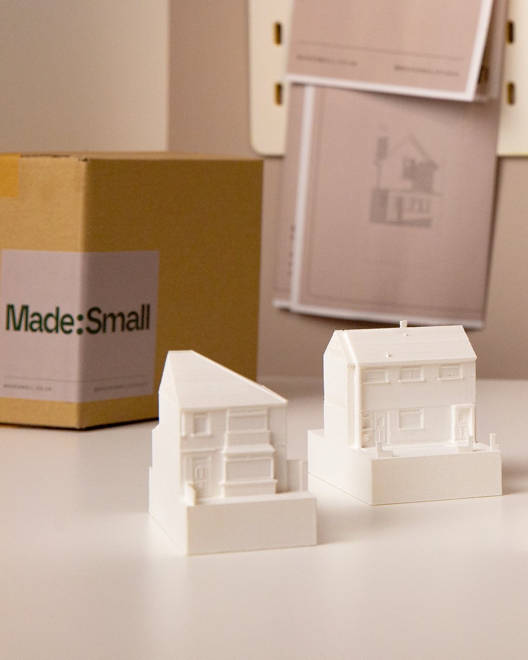 Little boxes in a row - some of our first ever Archetype models #3dprintedmodels #tinyhomes