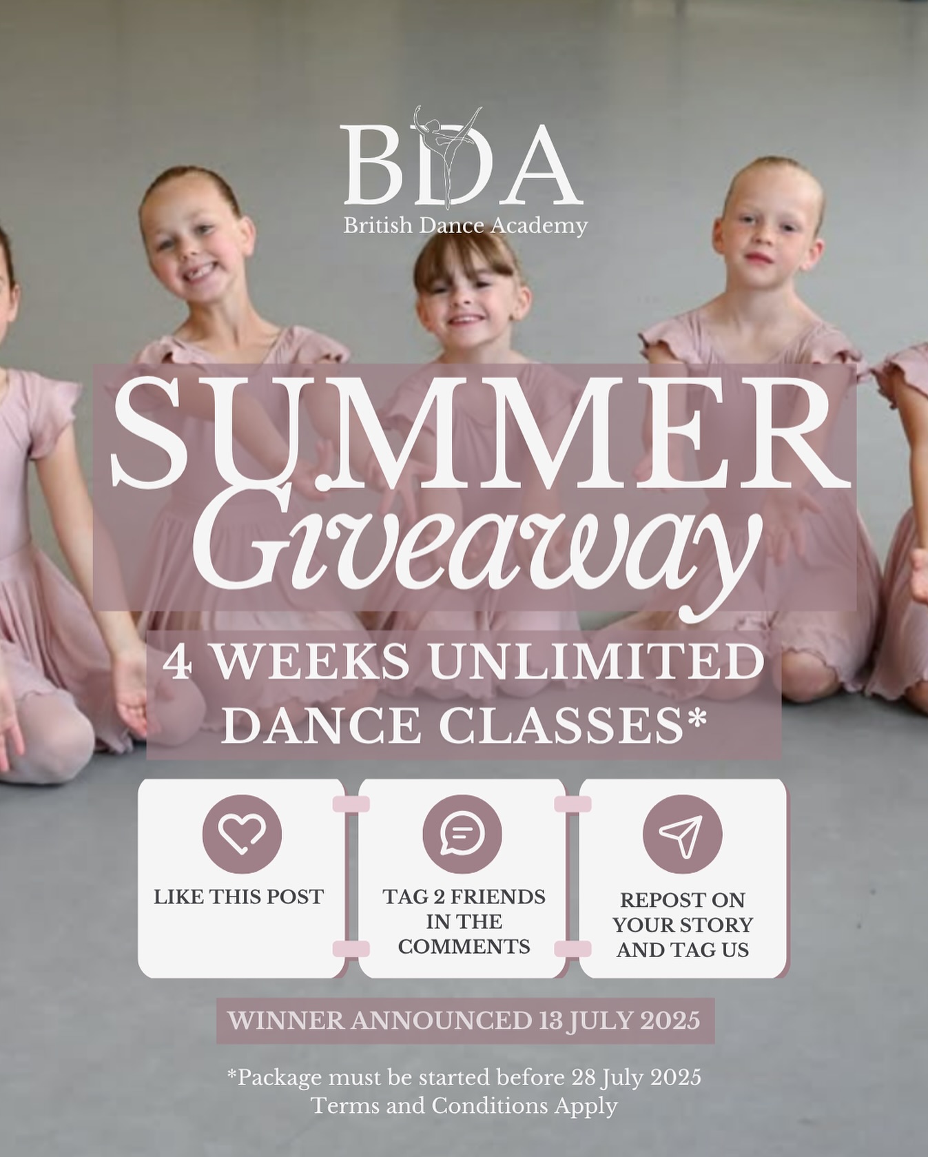 🎁 ITS GIVEAWAY TIME!
🎉 Win 4 weeks of UNLIMITED kids dance classes! Mix & match all our exciting styles — Ballet, Hip Hop, AcroDance, Jazz & more!
Here’s how to enter:
1️⃣ Like this post 🩷
2️⃣ Tag 2 friends in the comments 👯
3️⃣ Repost this post to your Story and tag us! 🔁
📅 Winner announced Sunday 13th July.
❗ Packages must be started before 28 July 2025. Terms and Conditions apply.
📱 To book your trial class, WhatsApp our Student Support at +971 58 850 3743.
📍 British Dance Academy is located in My City Centre Al Barsha, Arjan.
#dubaidance #dubaidancers #balletclassdubai #balletdubai #dancedubai #kidsdanceclass #kidsdancedubai #kidsballetdubai #dubaidanceacademy #ballet #britishdanceacademy #danceschooldubai #danceacademydubai #adultdancedubai #dubaidanceschool #dubaidancecommunity #danceindubai #balletindubai #dubaikids #dubaikidsactivties #dubaistudiohire #dubaibirthdayparties #dubaibirthday #dancecampdubai #dubaicamp #dubaichildren #dubaieducation #dubaischools #danceshopdubai #danceexamsdubai