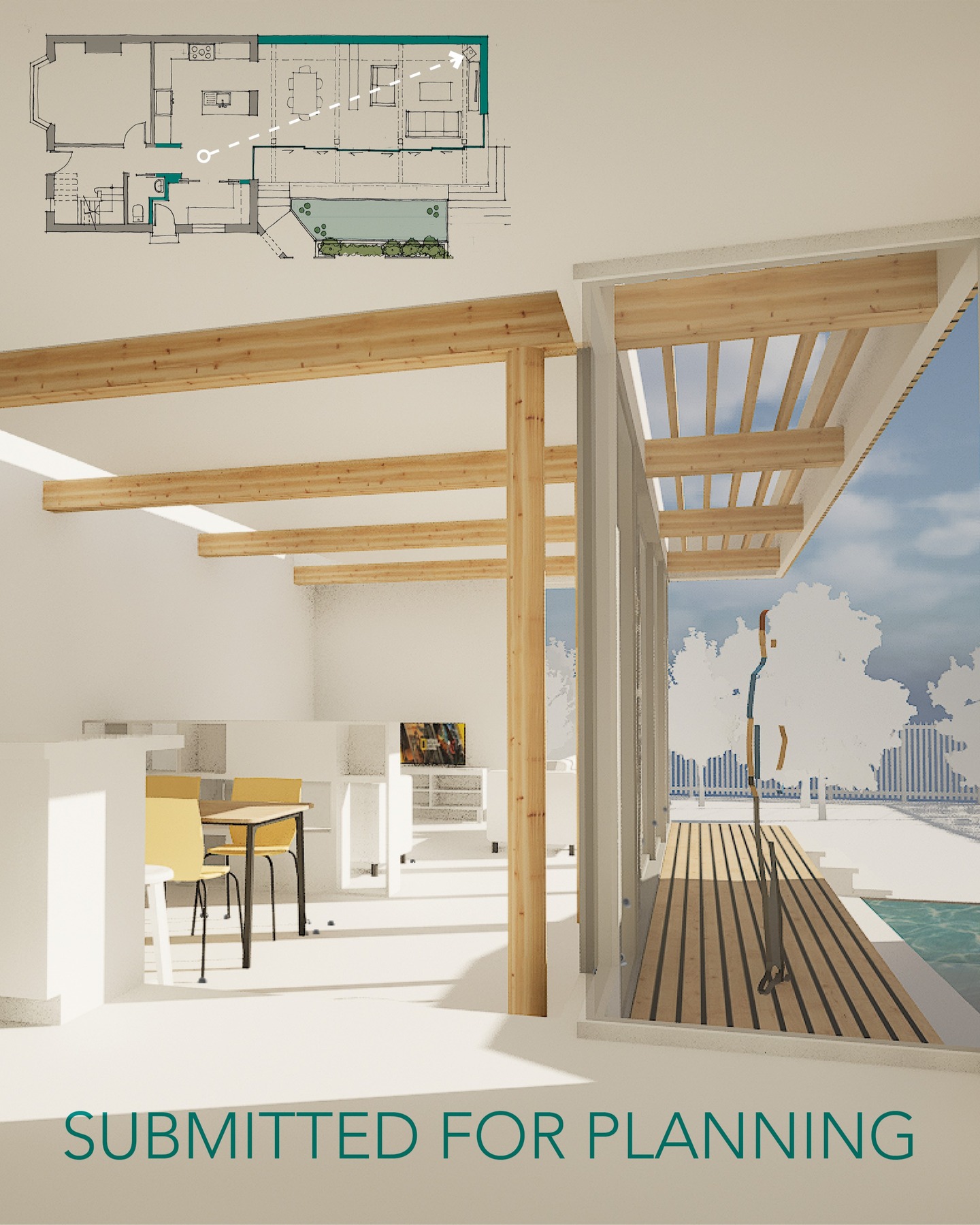 This extension to a lovely arts and crafts home was designed to bring the garden and home together as an integral whole.
From the front door there is now a view straight into the garden, and as the light draws you forward this view into the garden expands whilst revealing a clean, open plan extension to your left - oriented to maximise solar gains for warmth, light and natural ventilation.
Now in for planning.
#architecture #extensions #planning #design #cardiff #llanishen #therise #southwales