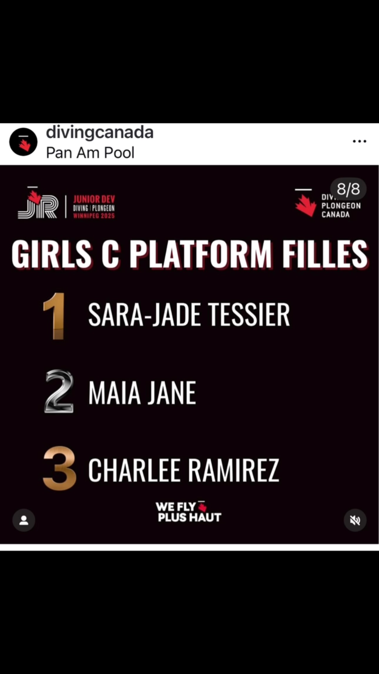 ⨠Day 2 Highlights from Development Nationals! āØ
In Women C Platform:
š„ Maia soared to Silver with a fantastic performance!
šļø Yolanda placed 7th, showing great determination.
šļø Mandy secured 10th (Preliminary) with solid dives and effort.
So proud of all our divers for their hard work and team spirit! šŖš
#TeamiDive #DevelopmentNationals2025 #DivingFamily