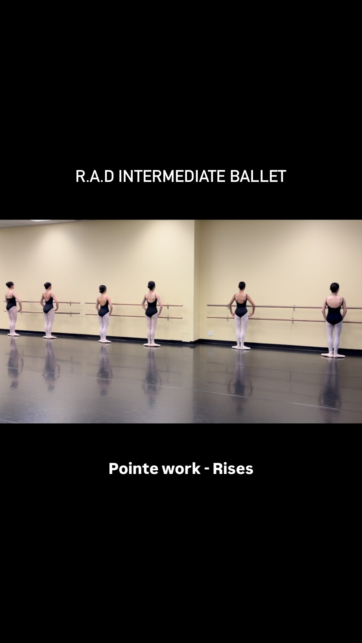 R.A.D Intermediate Ballet - “ Rises” Pointe Prep 🩰Rises build strength in the calves, ankles, and feet—essential for safe pointe work.They teach dancers to articulate the foot, keeping the toes long from ¾ to full pointe.
Maintain your turnout and alignment to let the whole leg support the rise—not just the toes. #balletschool #ballet #balletstudio #balletstudent #balletclass #radballet #radintermediate #pointework #pointebarre #radballetsyllabus #芭蕾舞學校 #danceschool #dancestudio #danceclass #芭蕾舞 #英國皇家芭蕾舞 #英國皇家芭蕾課程