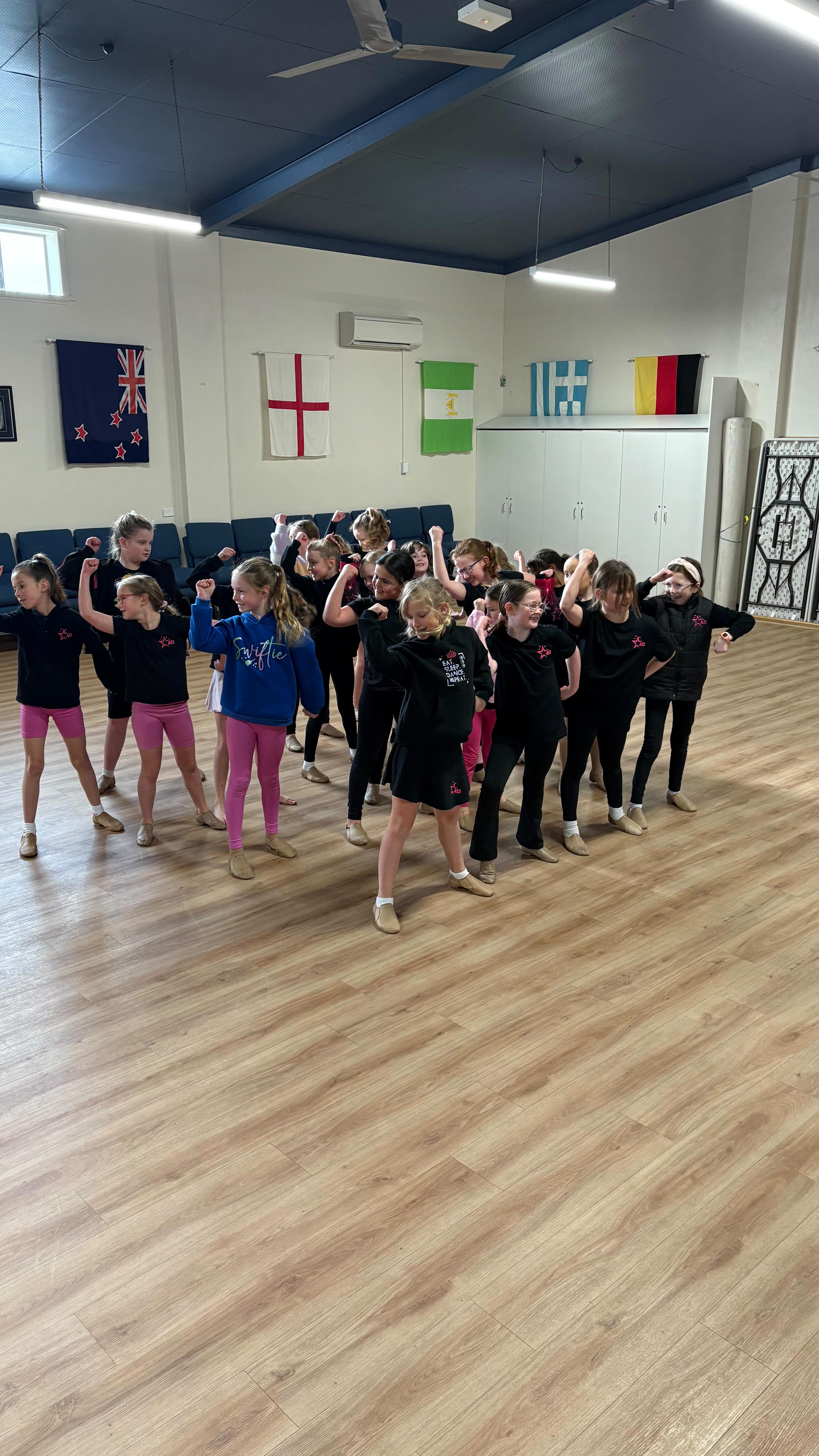 Snuck in an extra rehearsal today with these little legends! Can’t wait to watch them dance over the next week ✨