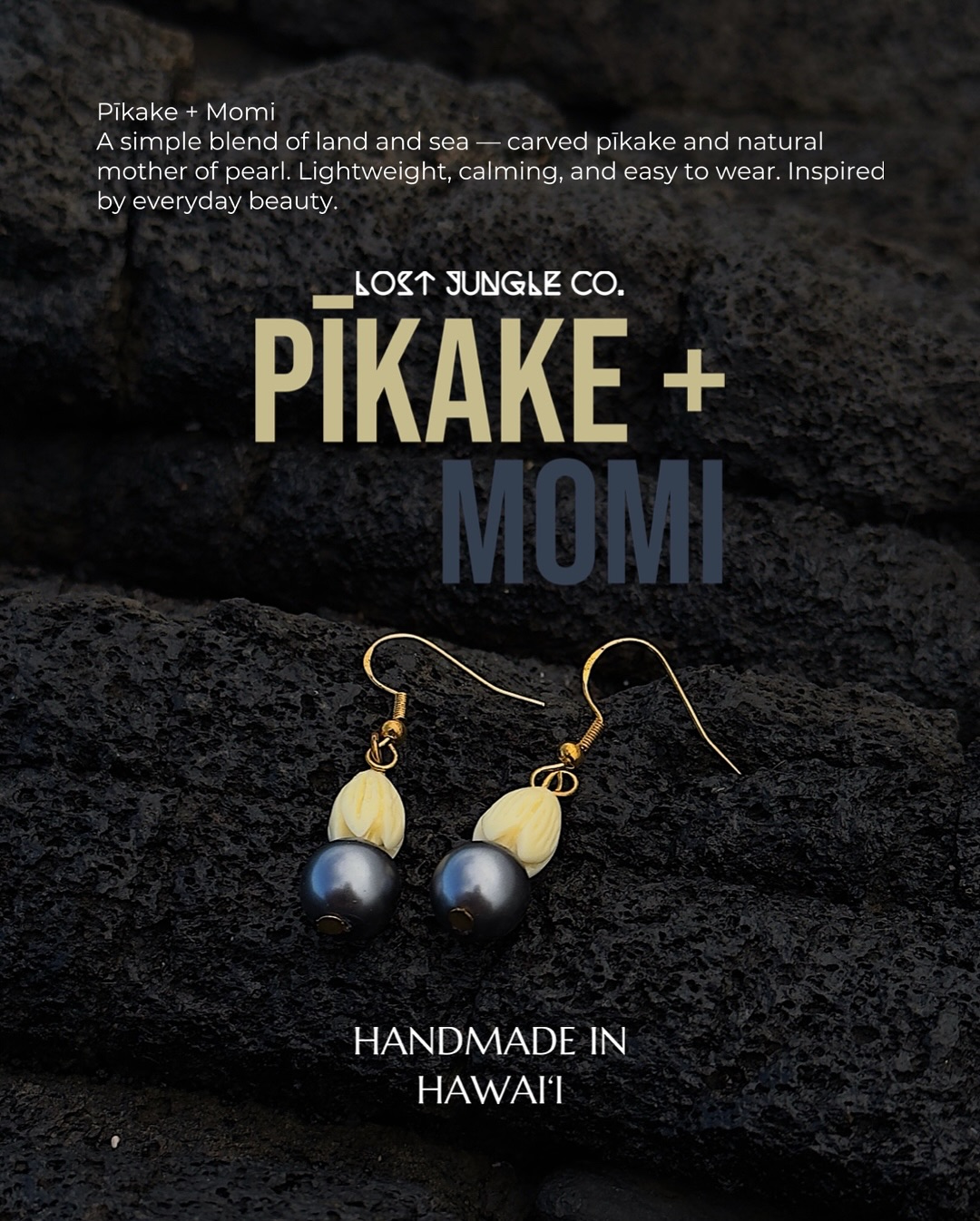 New arrivals — Pīkake + Momi earrings.
A soft blend of land and sea — hand-strung pīkake flowers and luminous momi (mother of pearl). Lightweight, natural, and easy to wear every day.
We’ll have them ready at Makuʻu Farmers Market tomorrow from 7am–2pm — come say hi, feel them in person, and browse our latest pieces. As always, mahalo for supporting small + local.
#LostJungleCo #Hawaiimade #PikakeEarrings #Momi #MakuuFarmersMarket