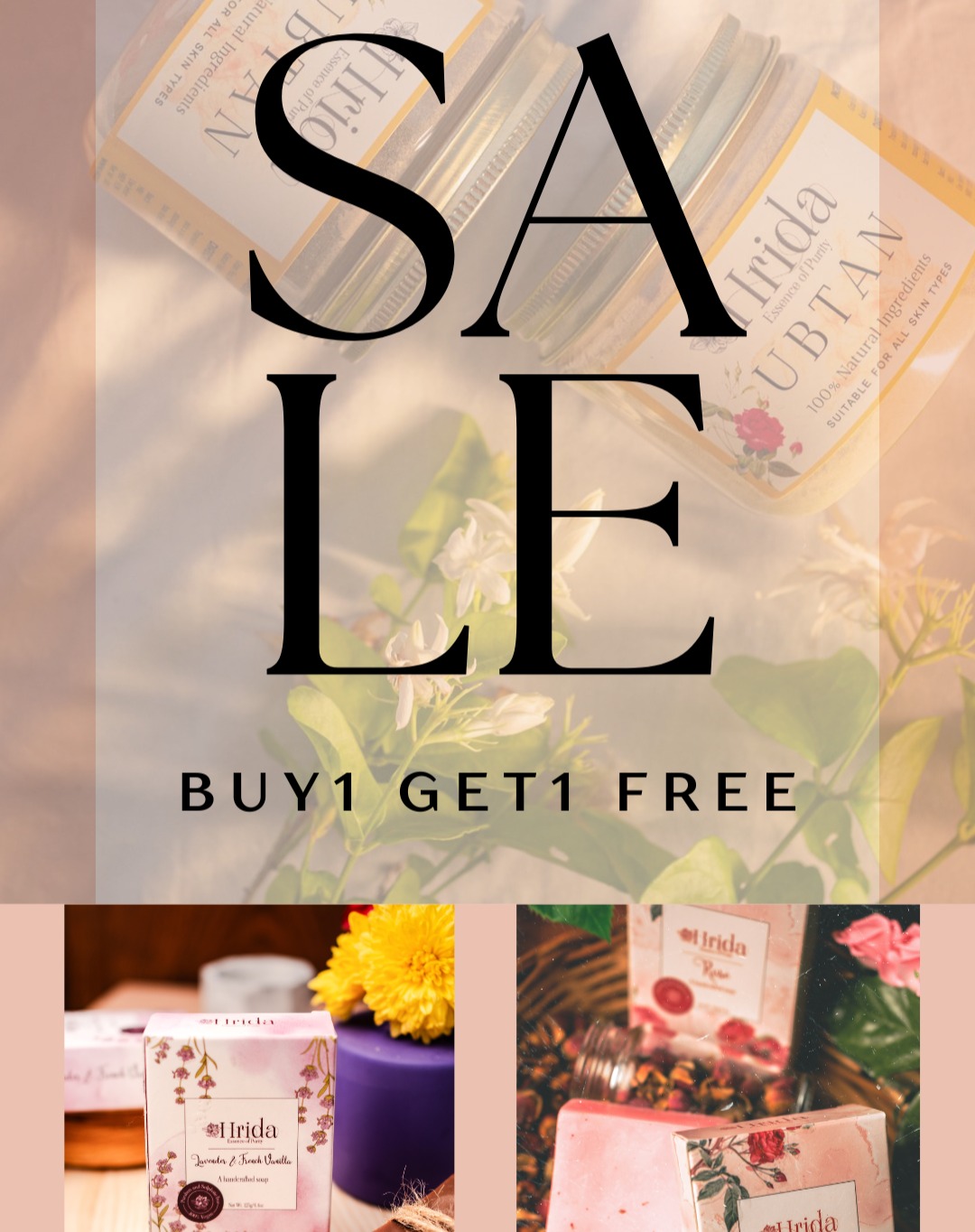 🌸 Unwrap Double the Love! Buy 1 Get 1 FREE at Hrida till 13th July 2025 🌸
Pamper yourself and treat your loved ones with our pure, natural skincare products.
On a budget? Our special offer makes it easy to share the gift of glowing skin without stretching your wallet.
✨ Send a little love today—because everyone deserves to feel special.
Shop now and make self-care a gift for you and your dear ones! ✨
Hrida Pure Natural Skin Care – Nature’s goodness, delivered with love.