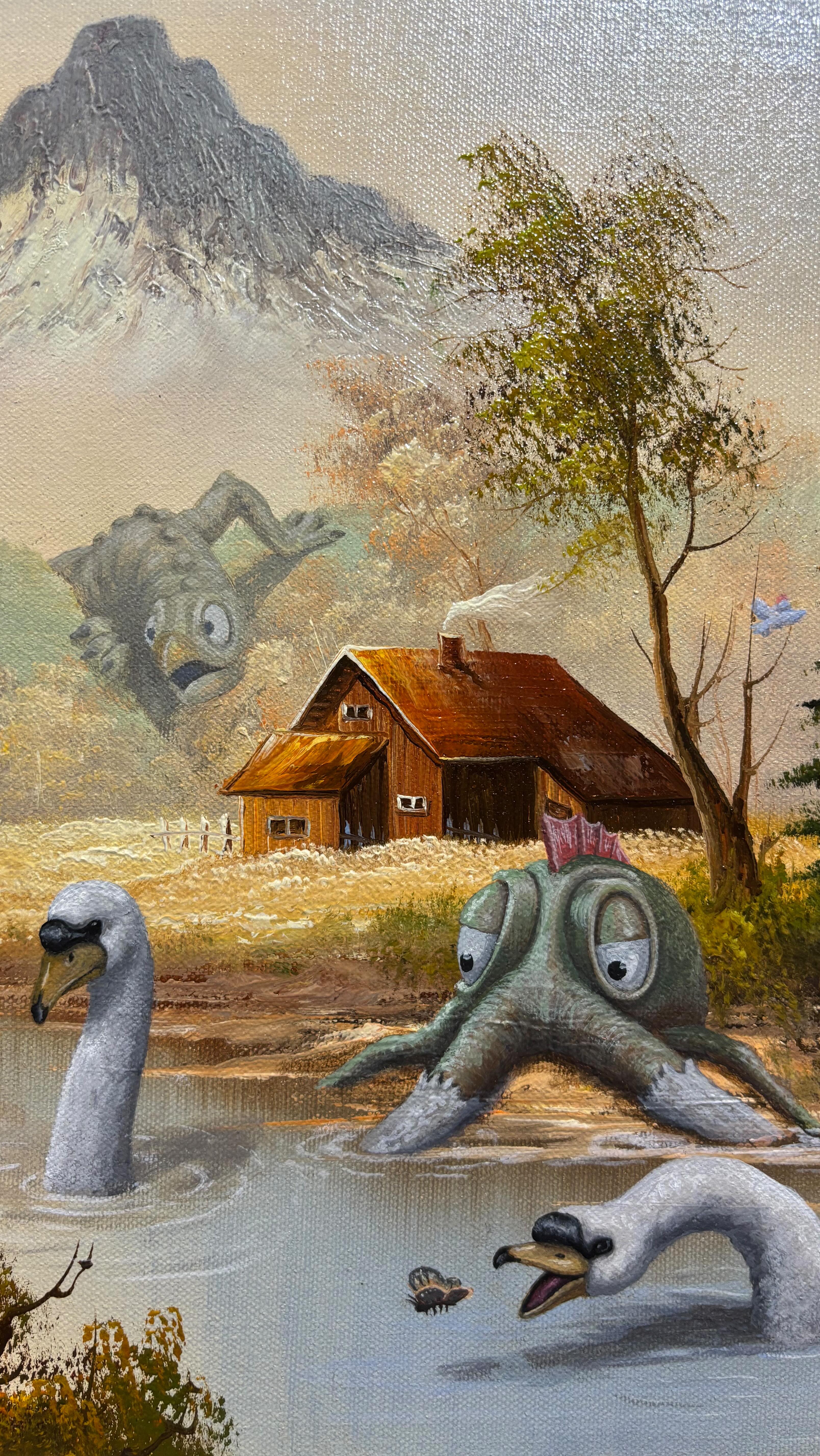 The Whyte Avenue Artwalk starts Friday! And so does my Art Drop! I’m excited to release a few new paintings to my unofficial collaboration series as well as another year of my favourite event. I will be posting lots about the Artwalk this week! And if you are in Edmonton Friday-Sunday you have to come check it out! @yegartwalk
•
#yegart #artwalk #artdrop #swan #artfunny #revamp #upcycle #thriftstoreart #edmontonart