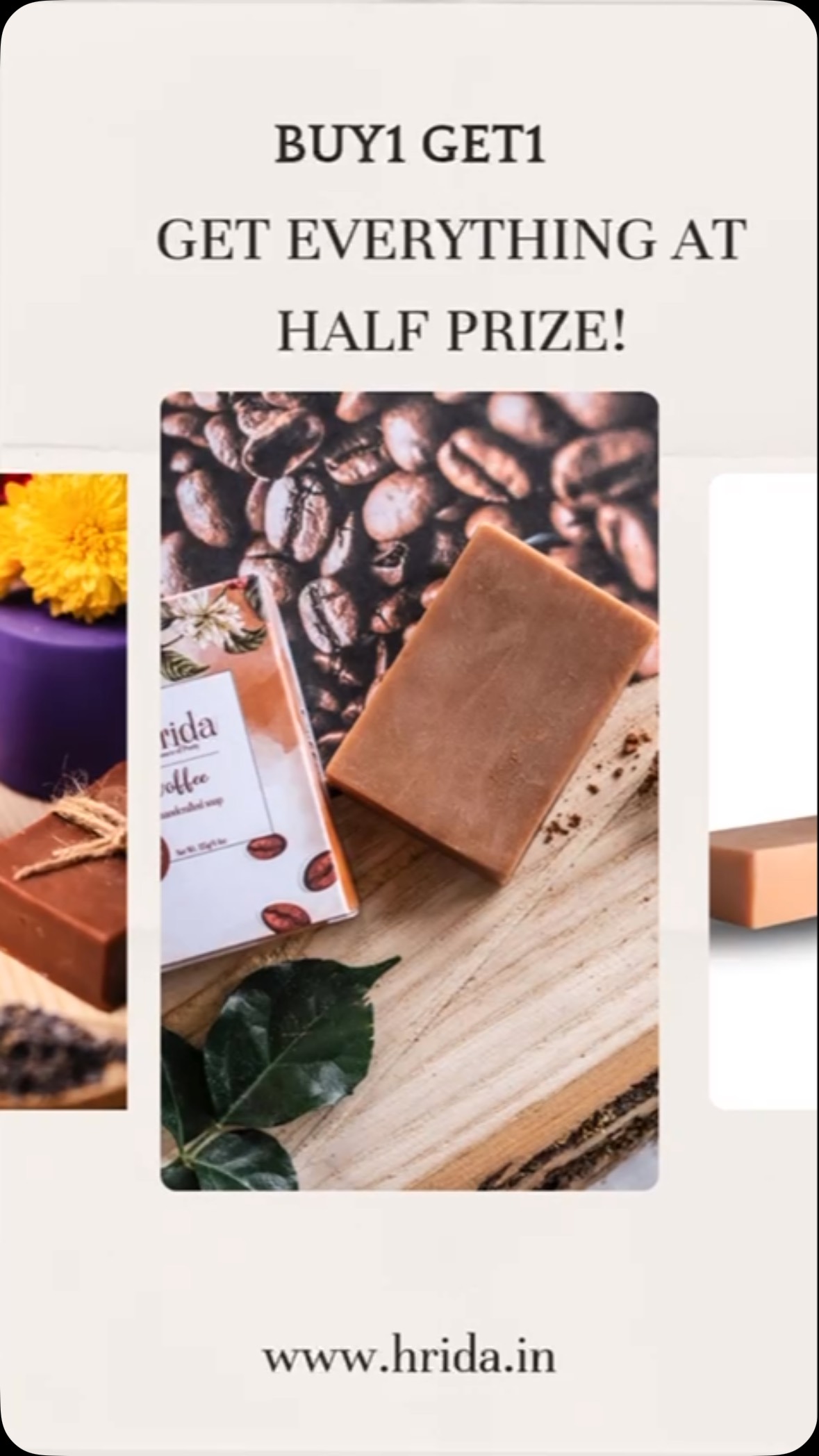 🧴✨ Buy 1 Get 1 FREE! ✨🧴
Did you know your favourite natural skincare products are now available at HALF the price?
Yes — Buy One, Get One FREE 🎁💥
🌿 Pure, natural skincare
💫 Irresistible prices like never before
⏳ Limited stock — grab yours before we’re sold out!
🛍️ Tap to shop now & glow naturally 💚
www.hrida.in
#BOGO #NaturalSkincare #SaleAlert #CleanBeauty #skincaredeals