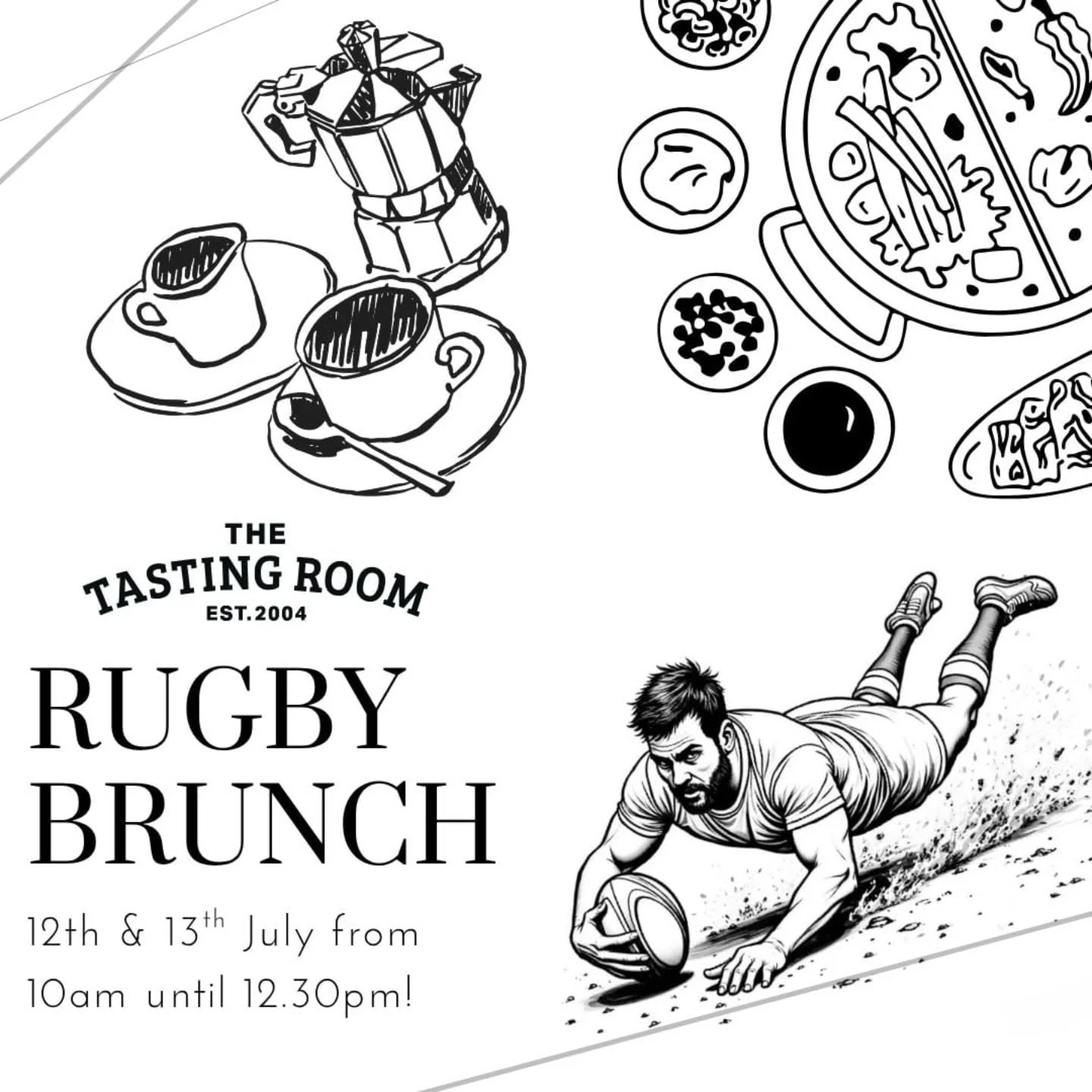 Rugby brunch special!
Join us at The Tasting Room this weekend for a slap up brunch 🥓
Beer and brekkie 🍺 what's not to like??
12th and 13th of July
10.30am till 12.30pm!
Swipe to see what's on offer ➡️