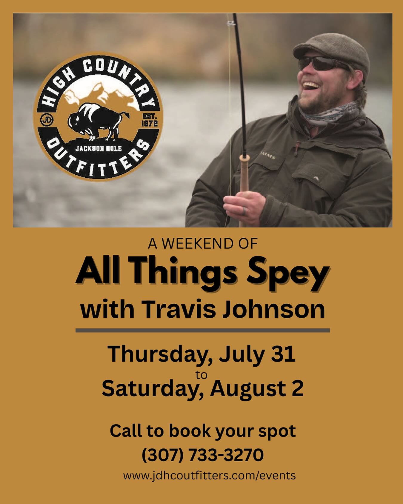 Join Travis Johnson, 4-time World Champion Spey Caster, for a weekend of All Things Spey
👉 Check out our events page for all the details and RSVP today #linkinbio
#jdhighcountryoutfitters #speycasting