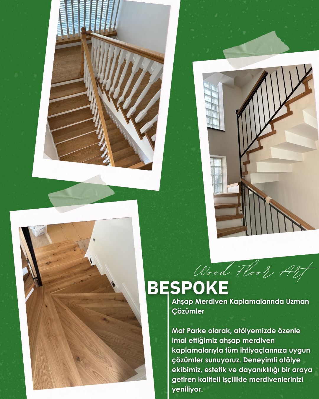 Ahşap Merdiven Kaplamalarında Uzman Çözümler
Mat Parke olarak, atölyemizde özenle imal ettiğimiz ahşap merdiven kaplamalarıyla tüm ihtiyaçlarınıza uygun çözümler sunuyoruz. Deneyimli atölye ekibimiz, estetik ve dayanıklılığı bir araya getiren kaliteli işçilikle merdivenlerinizi baştan yaratıyor.
Neden bizi tercih etmelisiniz?
Özenli İmalat: Her bir ahşap merdiven kaplaması, atölyemizde titizlikle ve yüksek kalite standartlarında üretilir.
İhtiyaçlarınıza Özel Çözümler: Mekanınızın tarzına ve beklentilerinize en uygun kaplama seçeneklerini sunuyoruz.
Deneyimli Ekip: Alanında uzman ve tecrübeli atölye ekibimiz, projenizin her aşamasında profesyonel destek sağlar.
Merdivenlerinize sıcaklık ve şıklık katmak için Mat Parke'nin ahşap merdiven kaplama çözümlerini keşfedin.
#lamine #ahsapmerdiven #bespokefurniture #parke #flooring #stairs #merdiven #atölye #zemin #masif #mimaritasarım #homedesigns #lamineparke #artitecture #masifparke