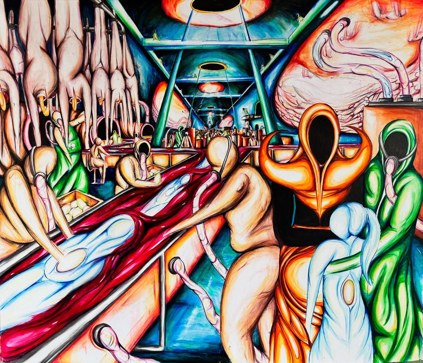“Deafening silence”
A space where sound is absent, yet the weight of what is happening screams louder than words or noise ever could, just like the sounds echoing between the energies inside our world right now.
This painting is a reminder that:
“Silence is not the absence of sound it is the absence of response”
Mixed media on linen canvas.
210 cm x 160 cm
All rights reserved ©️catherinapearls