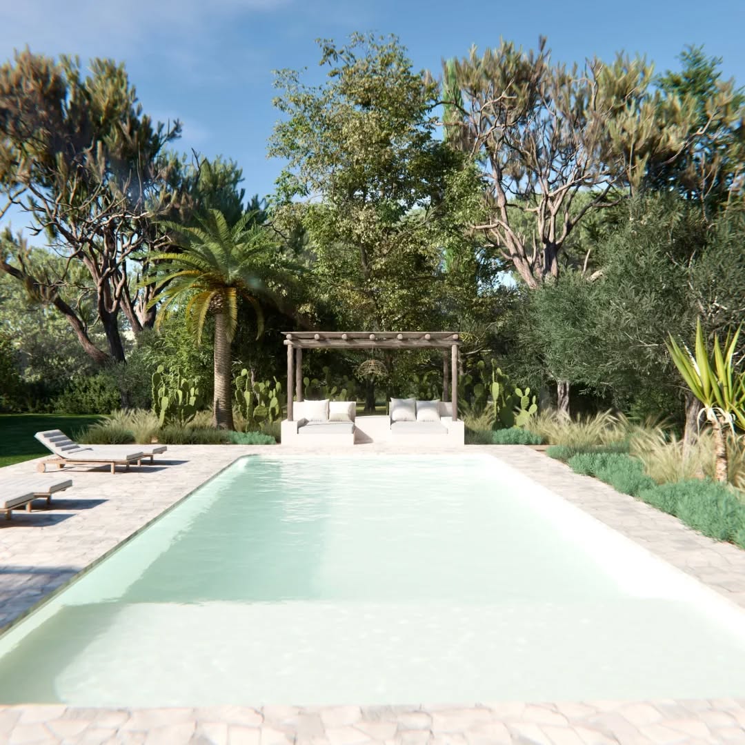 Rénovation complète d'une piscine existante et de ses abords.
Au cœur d'un écrin de végétation méditerranéenne et exotique, une nouvelle structure trouve sa place : un espace détente maçonné, conçu pour accueillir des lits extérieurs à l'ombre d'une ossature en bois de style Ibiza.
Des massifs paysagers, composés de succulentes, de graminées et de plantes exotiques, bordent cet espace, plongeant les usagers dans une ambiance typiquement méditerranéenne.
Les oliviers déjà présents sur le site enrichissent les nouveaux aménagements paysagers, ajoutant une touche naturelle et authentique.
Architecture / Paysage / Visualisation 3D : @studiodac_
#architectureconcept #studiodacarchitecture
#architecturelovers #luxuryhomes #saintremydeprovence #blender3d #studiodacgarden #provencestyle #alpilles #landscape #landscapelovers #ibiza