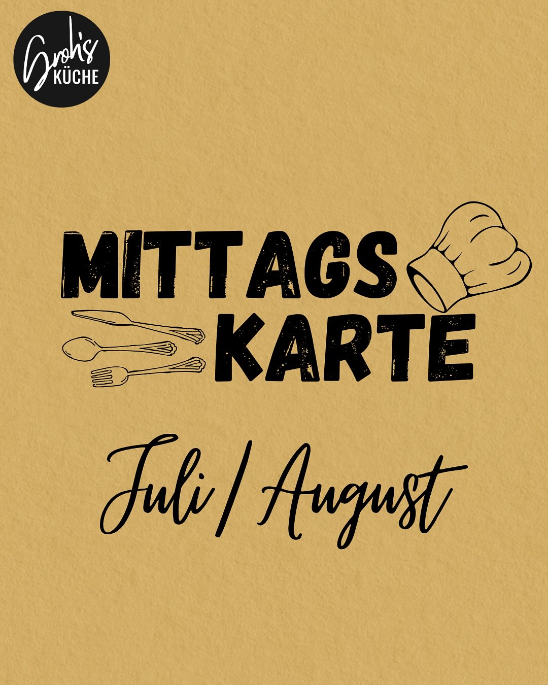 Hallo ihr Lieben!
Auch unsere Mittagskarte ist neu. Probiert euch durch und lasst es euch schmecken!