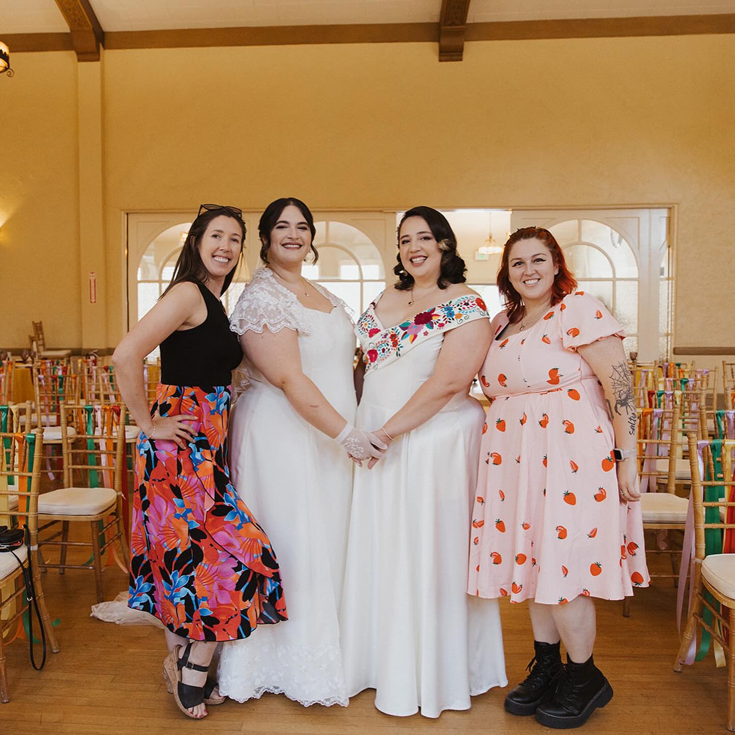 When the couple says the dress code is “bright, vibrant, and fun”… we understood the assignment. 💅🌈💐
Ellie & Elizabeth’s wedding was bursting with joy, color, and intention — and yes, a deep appreciation for all things pink. From their rainbow-ribbon chairs to their radiant love, every inch of this day reflected who they are: bold, beautiful, and full of heart. 💕
It was only right that we showed up to match the energy.
#DressCodeMet
#TeamColorCoordination
#EllieAndElizabeth
✨ Coordination: @eventsbynicki
📸 Photo: @hellenacedenophotography
📍 Venue: @sjwomansclub
#EventsByNicki #ColorfulWedding #LGBTQWedding #RainbowWeddingVibes #WeddingWithPersonality #PinkPower #WeddingPlannerStyle #VibrantWedding #SJWomansClub #WeddingVendorLife
