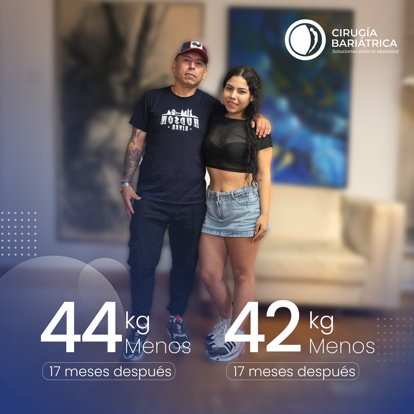 Padre e hija, un mismo propósito: salud, vida y bienestar. 💙💫 Juntos decidieron dar el paso hacia un futuro más ligero y lleno de energía. Hoy celebran 44 kg y 42 kg menos, pero sobre todo, una vida nueva gracias al Dr. Bolaños y su equipo. ¡La unión familiar también es clave en este camino!
Father and daughter, united by one goal: health, life, and well-being. 💙💫 Together, they chose to take the step toward a lighter, more energetic future. Today, they celebrate 44 kg and 42 kg lost — but above all, a brand-new life, thanks to Dr. Bolaños and his team. Family support makes all the difference on this journey!
#bariatrica #cirugiabariatrica #bariatricsurgery #bariatric #health #healthy #healthandwellness #healthyliving #weightlosssurgery #weightlossjourney