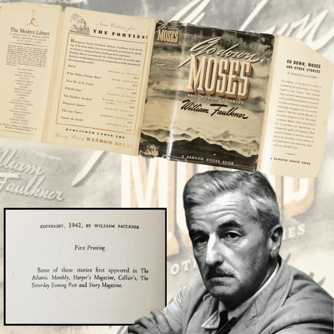 📚 New Arrival for the Faulkner Faithful 🖤
Just in: A very good first edition, first issue of Go Down, Moses (Random House, 1942) by William Faulkner. Bound in black cloth with striking gilt lettering and the red topstain intact, this copy includes its original (price-clipped) dust jacket and presents beautifully despite age.
This isn’t just a collection—it’s Faulkner’s Southern tapestry. Seven interconnected stories—including the hauntingly magnificent “The Bear”—explore race, inheritance, and the burden of memory in prose that hums with mythic power.
🔍 Edition Notes:
- Stated first printing (Random House, 1942)
- First issue binding (black cloth, gilt title)
- Top edge stained red
- Octavo, 383pp
- Original DJ with edgewear, creases, and foxing to verso
- Book sound and attractive, with only minor flaws
📖 Petersen A21b cited. A cornerstone of Faulkner’s mature period—essential for the collector drawn to narrative gravity and historical resonance.
DM for details or to add this storied Southern gem to your shelf.
.
.
.
#WilliamFaulkner #RareBooks #FirstEdition #GoDownMoses #FaulknerCollection #ModernFirsts #LiteraryHeritage #Bookstagram #SouthernGothic #CollectibleBooks