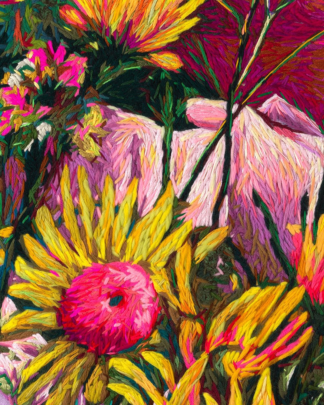 What’s a girl to do?
A glimpse of my biggest hand stitched work in the collection for Crewel Intentions. I get to share the opening night with @hanwriting again - a fellow stitcher, turned Instagram friend, turned real life connection and solo-show companion. ✨🪡
On another floor of the gallery will be @lorraineloots and @dinabrodsky exhibiting their show of miniatures called Little Italy. Lorraine and I have been friends for years and used to waitress together. It’s incredibly magic to go from serving burgers to exhibiting across the world together.
Just 3 weeks away! It’s going to be a bumper!
🔸1 August, Paradigm Gallery.
🔸1 workshop ticket left for Philly and Chicago!
🔸 Collectors preview linked in bio
#embroidery #needlework #stitchart #crewelintentions #fibreart