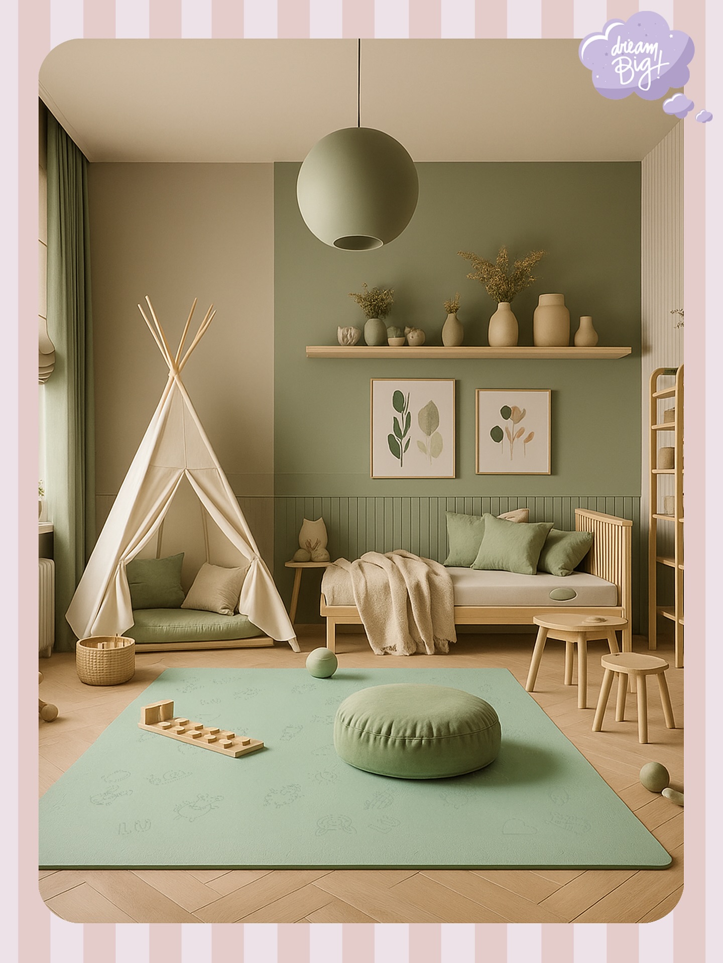 ✨ Mint Inspiration! Refreshingly calm, beautifully playful ✨
Create a soothing haven for your little ones with our mint Lü mat — where soft tones meet sweet adventures. 🌿
#lubabymats #mintdecor #kidsinterior #calmvibes #playroominspo #babyroomgoals #softplaymat #dreambig