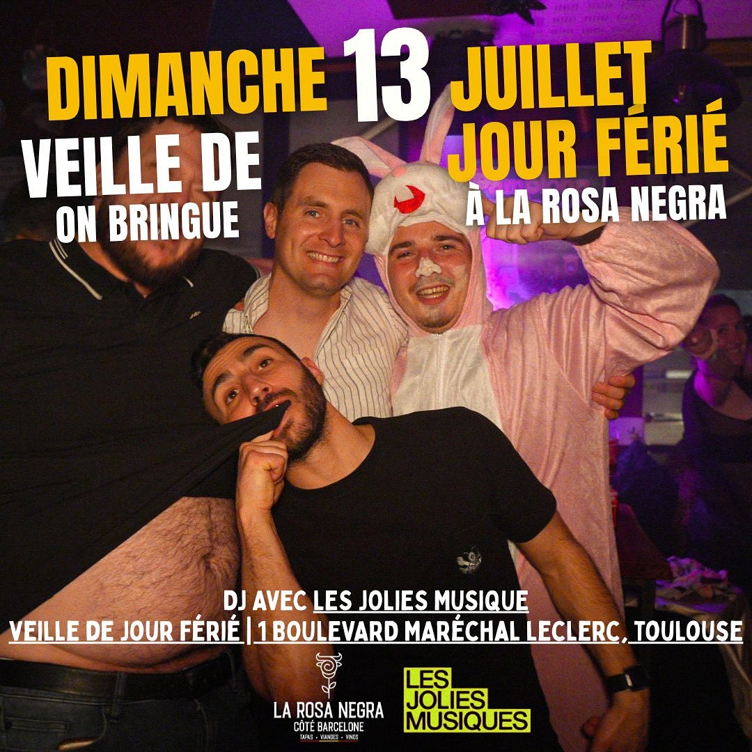 🔥 Dimanche 13 Juillet – Veille de jour férié, l’ambiance s’annonce incandescente à La Rosa Negra Barcelone 🌙🍹
Tapas, Viandes, Cocktails, @lesjoliesmusiques dans une atmosphère festive comme on les aime 🕺💃
La soirée parfaite pour lâcher prise avant le 14 juillet… 🇫🇷
📍 On t’attend dès le début de soirée pour faire monter la température façon bodega.
#13Juillet #LaRosaNegraBarcelone #VeilleDeFérié #BarceloneByNight #AmbianceLatina #NightMode #FiestaCaliente #OpenSaturday #rosanegra #rosanegratoulouse #rosanegracotebarcelone #restauranttoulouse #bartapastoulouse #barsportif #toulouse