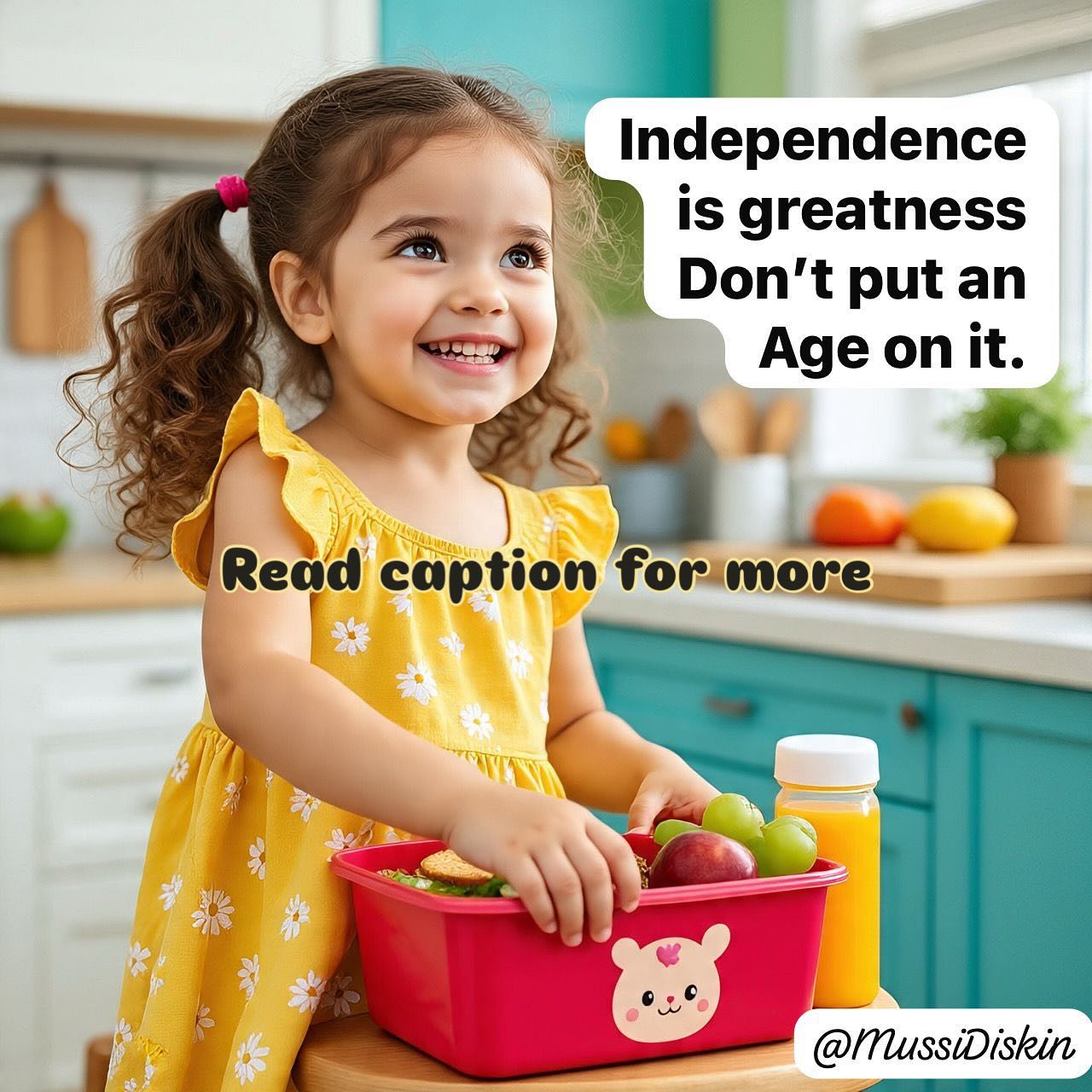 My 3 year old is already capable and excited to get herself ready for camp every day. She gets dressed, packs her change of clothes, gets her snacks ready etc…
My 9 year old is just starting to take part in getting ready for camp by himself.
And guess what?
We are so proud and excited about our 3 year olds independence and responsibility.
And we are so proud of our 9 year olds independence and responsibility.
Kids and greatness aren’t meant to be compared.
If all kids were the same as kids, they’d grow up to be the same as adults.
And what a boring redundant world that would be.
❤️ Mussi Diskin