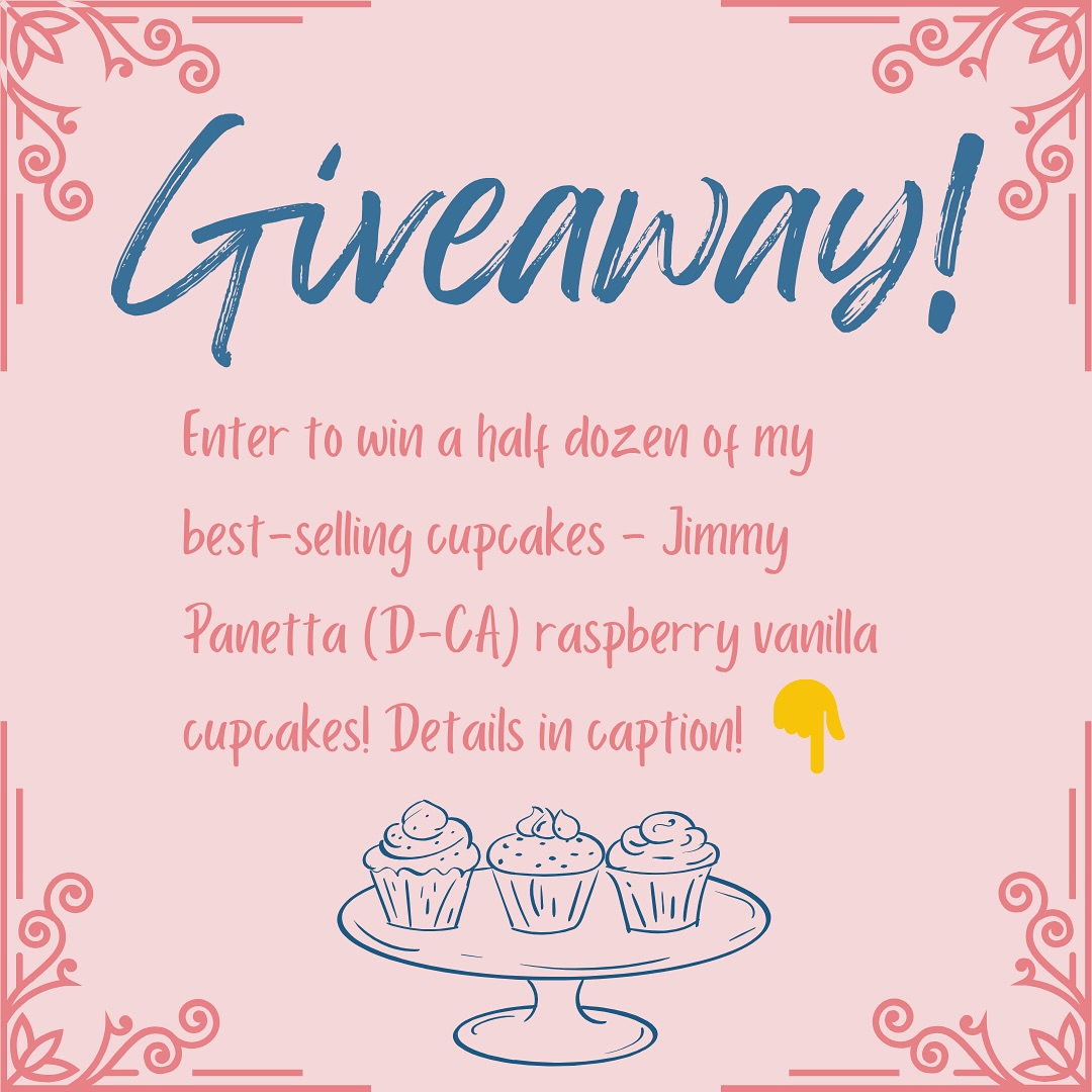 🚨 GIVEAWAY ALERT 🚨
I’m excited to be doing my very first giveaway! The winner will receive a half dozen of my best-selling cupcakes, my Jimmy Panettas (D-CA)! They are a light and tender raspberry vanilla cake with fresh raspberries and topped with a tart raspberry frosting and edible red glitter. They’re bestsellers because the sweet of the cupcake is perfectly balanced against the tart, bright flavor of the frosting. They’re the perfect balanced summer treat, whether for breakfast, lunch, snack, or dessert! 🤤
HOW TO ENTER:
✅ Live within 30 minutes of Davis, CA
✅ Must be 18 or older
✅ Must be following @CapitolCakery
✅ Tag three friends in the comments
That’s it! The winner will be selected on Sunday, July 13th at 9AM and I will reach out via DM to confirm the winner. We can arrange for pick-up or delivery based on winner’s preference. Good luck! 🍀
•
•
•
•
•
#Giveaway #Baking #Homemade #HomeBaker #HomeBakery #CottageBakery #Raspberry #Cupcakes #JimmyPanetta #BakingAndPolitics #VisitDavis #VisitYolo #Sacramento #HomeBusiness #ShopSmall #SupportLocal #WomanOwned #WomanOwnedSmallBusiness #Mompreneur #Solopreneur