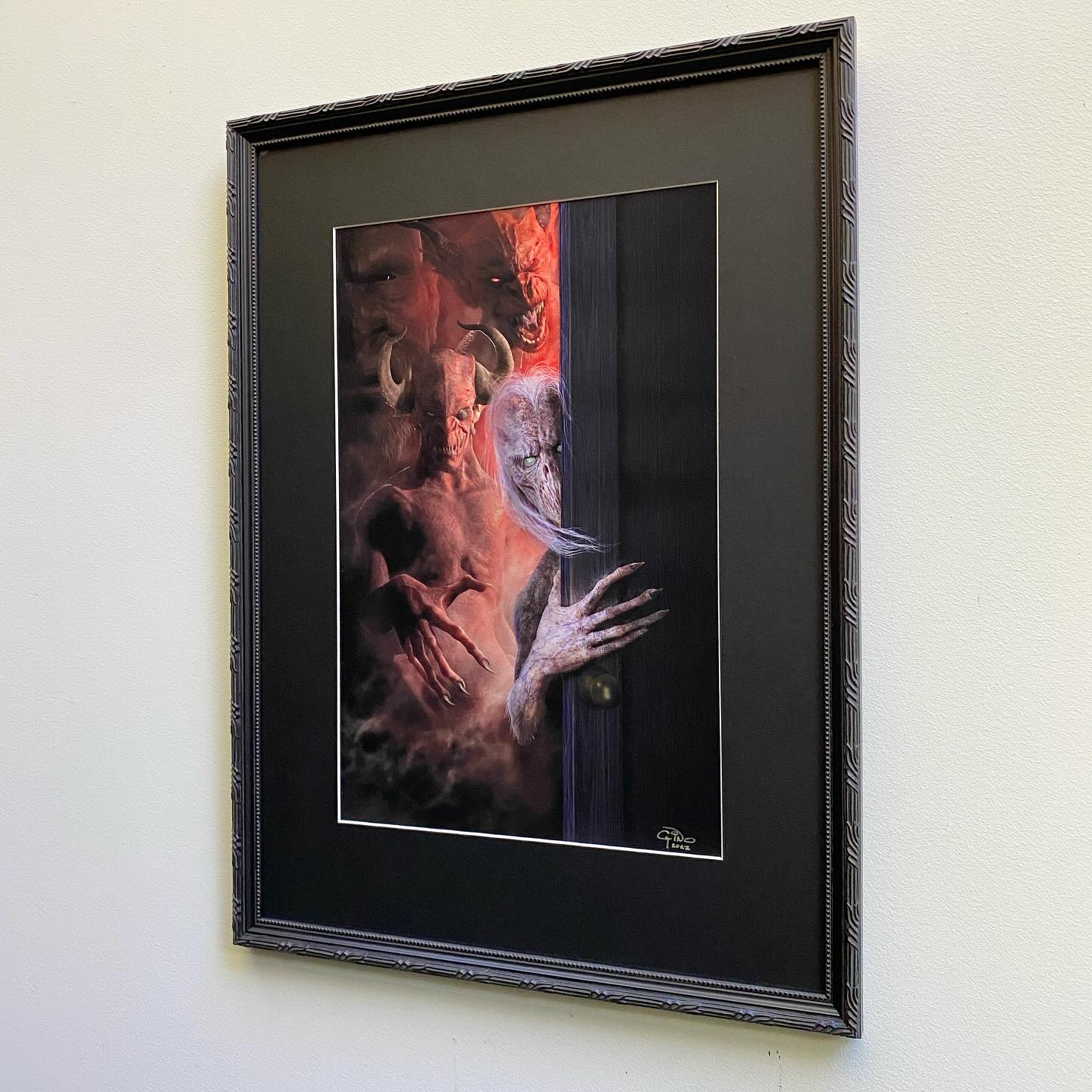 Some black magic framing for our clients Gino Acevedo home of horrors! Looking shadowy in this black deco frame by Avon Framing Supplies.
#ginoacevedo
#avonframingsupplies
#wellingtonframers
#nzframers
