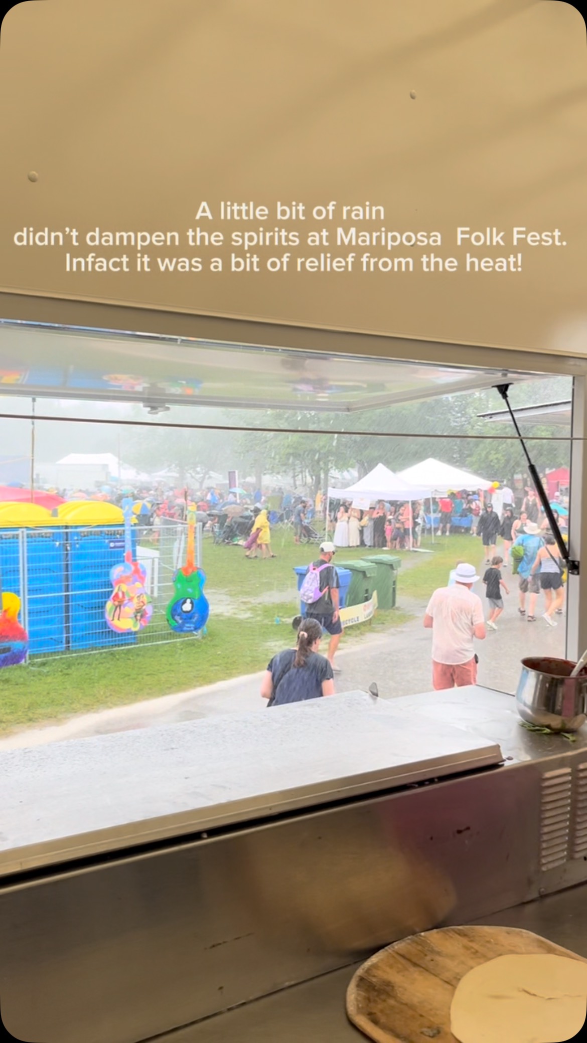 Another amazing weekend @mariposafolk the Bread Heads crew were amazing as always through the heat, the glorious rain and our busy weekend. The new BH rig rocked! Kept us dry and we used 50% less sunscreen!