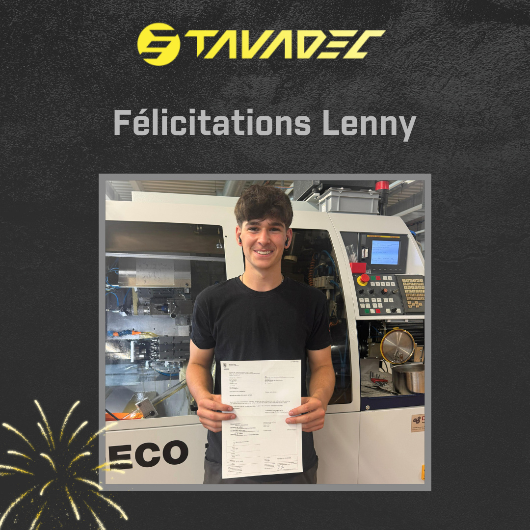 Félicitations à notre apprenti !
🎉 Bravo à Lenny, notre apprenti, pour la réussite de son examen partiel en mécanique. 👏 Nous sommes très fiers.
#tavadecsa #apprentissage #mecanique