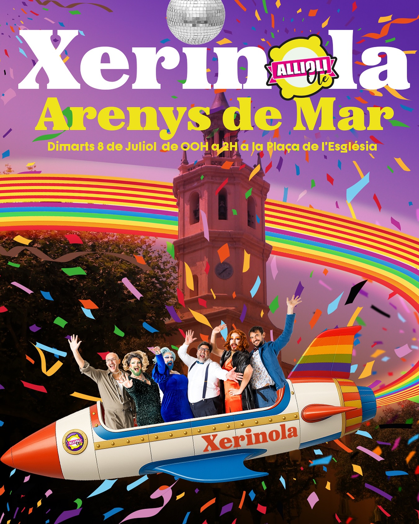 AVUI ens enxerinol·lem a ARENYS DE MAR posant fi a la seva estimada Festa Major ple d’ORGULL 🏳️🌈🏳️⚧️ xerinola i el millor de la nostra salsa!
AVUI
@barraquesarenysdemar
📍Plaça de l’Església
🕚 00:30 a 2:30h
T’hi esperem rematant un cap de setmana espectacular 🎉🙌🏻🪅
ENXERINOL•LA’T‼️
📸 @g.a.l.d.r.i.c
🎨 @misterandreu