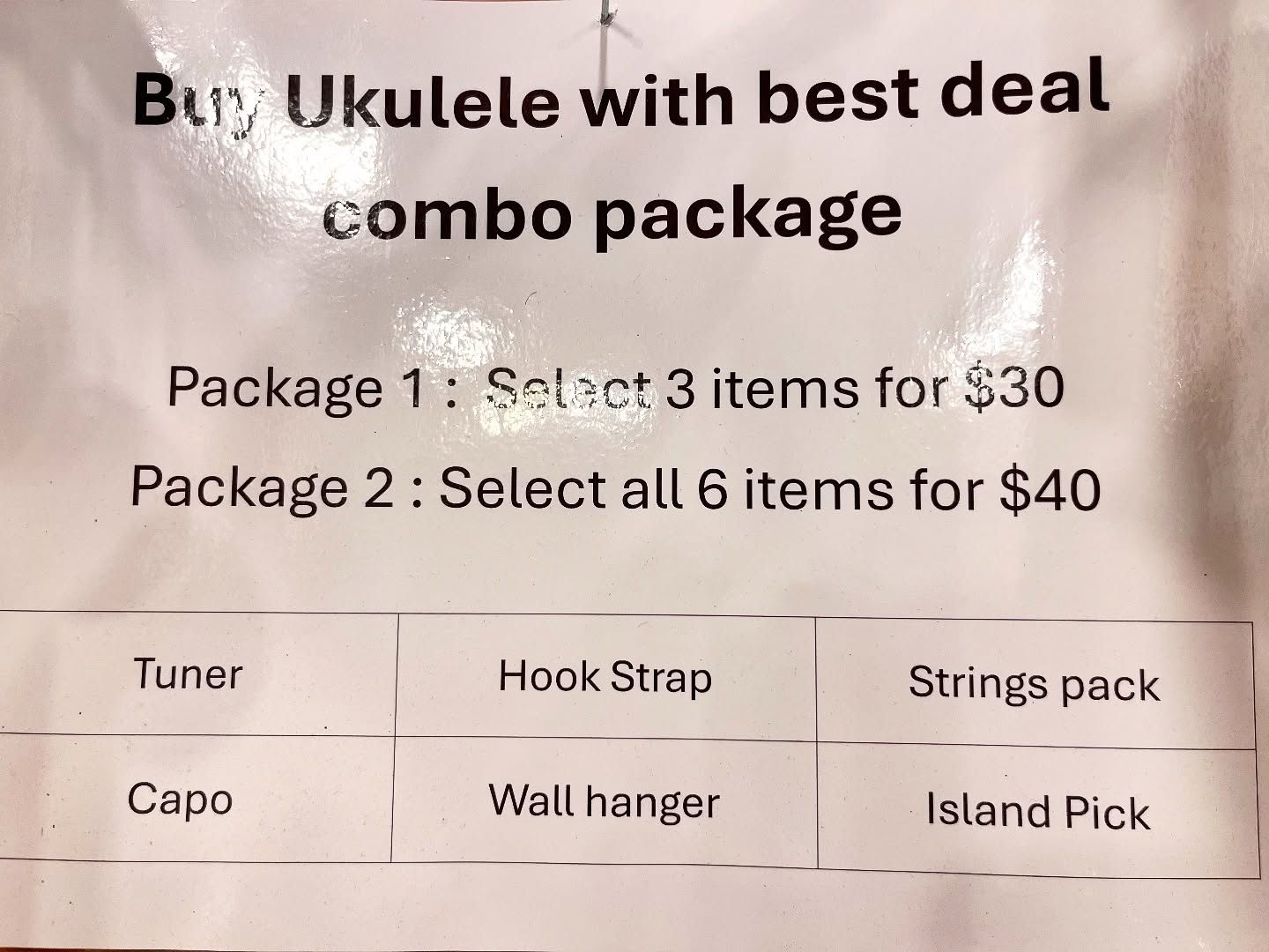 Best Combo Deal, mix and match 3 items for $30 or all 6 for $40
