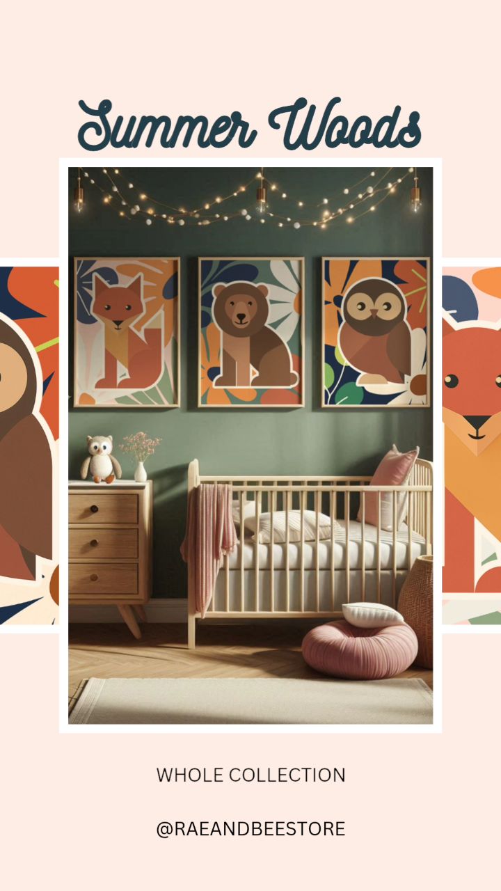 Your child’s environment shapes them.
Our Summer Woods collection teaches colour and shape recognition while adding bold, confident energy to their space.
🦊 Fox: smart and curious
🐻 Bear: strong and steady
🦉 Owl: observant and focused
Montessori-aligned decor for parents who want more than just pretty walls.
Available now, framed or unframed, ready to transform your nursery.
🛍️ Tap to shop and create a space that inspires growth.
#MontessoriHome #DopamineDecor #NurseryArt #MontessoriKids #KidsRoomDecor #RaeAndBeeStore #WoodlandNursery #LearningDecor
