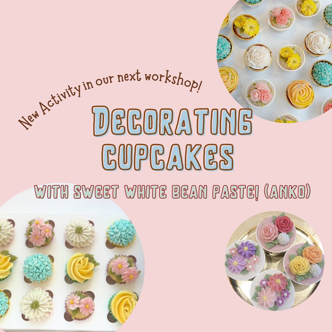 ✨Only one week to go until our workshop!✨
Ever wondered what’s inside an An (anko) flower cupcake?
Here’s the list of ingredients from the cupcake, but this time we’ll be making it gluten-free to accommodate allergy concerns 🩵🌾 running by @wakasweet_sakura_no_hana
*If your child has one, please bring a kids’ apron!
See you all on the 15th next week👩🍳🧁