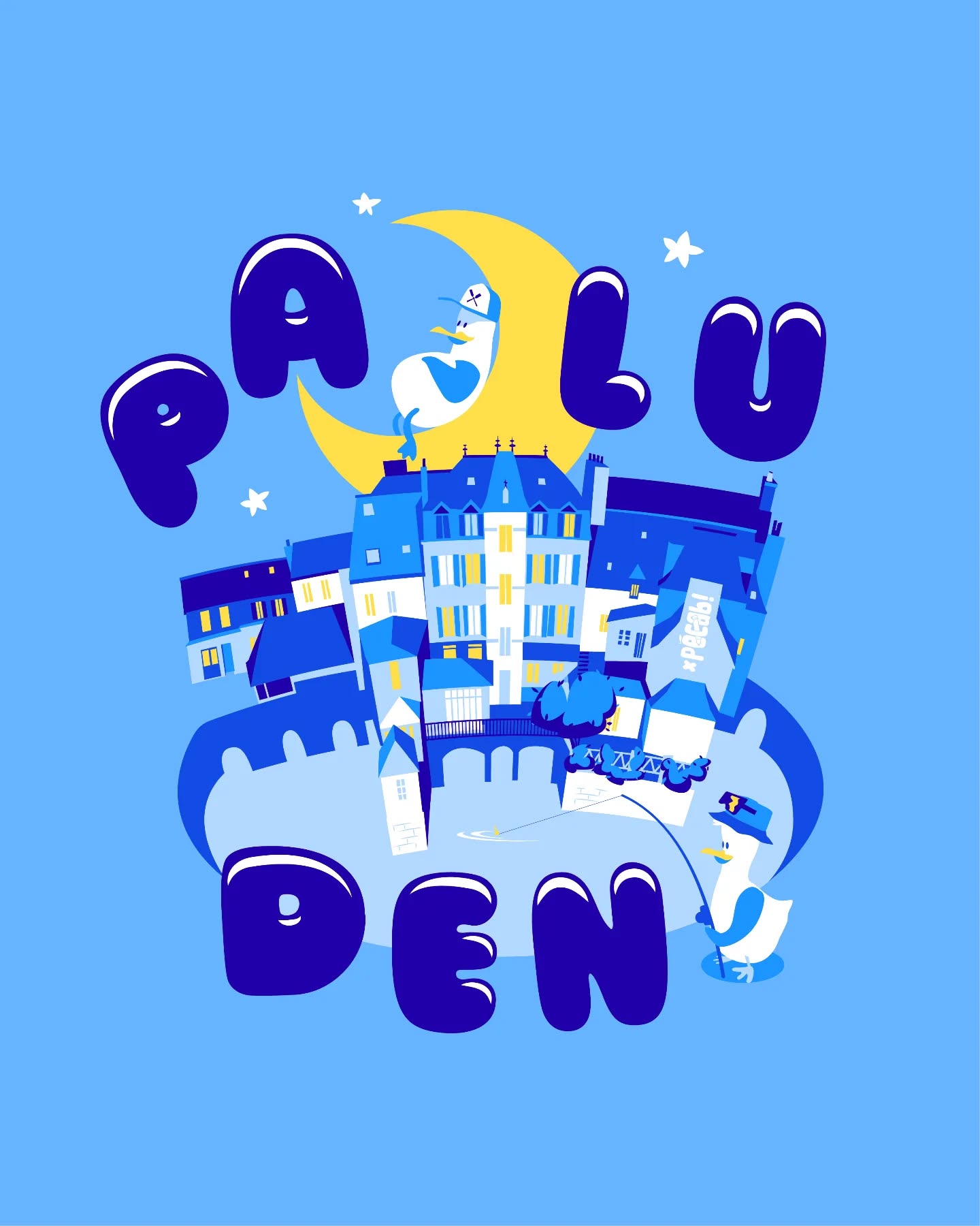 ✏️ 3/3 Landerneau - The Bridge . Visuel pour @paluden__ , dispo sur textile ✨️