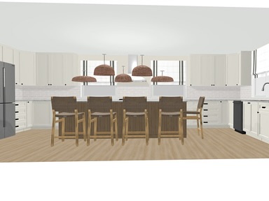 AI is changing the way I can help translate the vision for my client’s and I am here 👏🏼 for 👏🏼 it 👏🏼… check out this 3D render I created or an upcoming kitchen project, followed by it’s realistic interpretation generated by using AI software.
Some tweaks are needed, sure - but overall it’s just so cool, right? 💁🏼♀️🥳