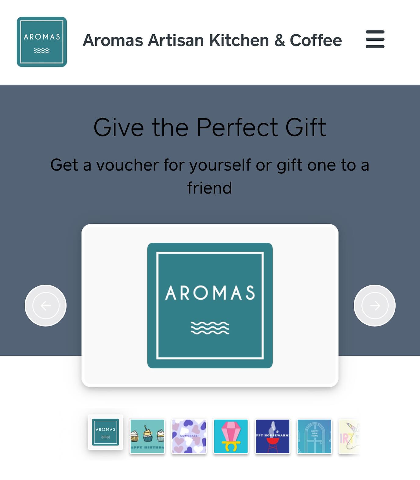 🎁 Great food. Great coffee. Now giftable.
Our e-gift cards are finally here — grab one online from the linktree in our bio or swing by and pick one up in person!
Perfect for treating someone to their favorite bites, brunches, and brews at Aromas. 🥐☕🍳
Because good food is always a good gift. 💌
#AromasArtisanKitchen #GiftCard #CoffeeLovers #BrunchGoals #SupportLocal #EGiftCard