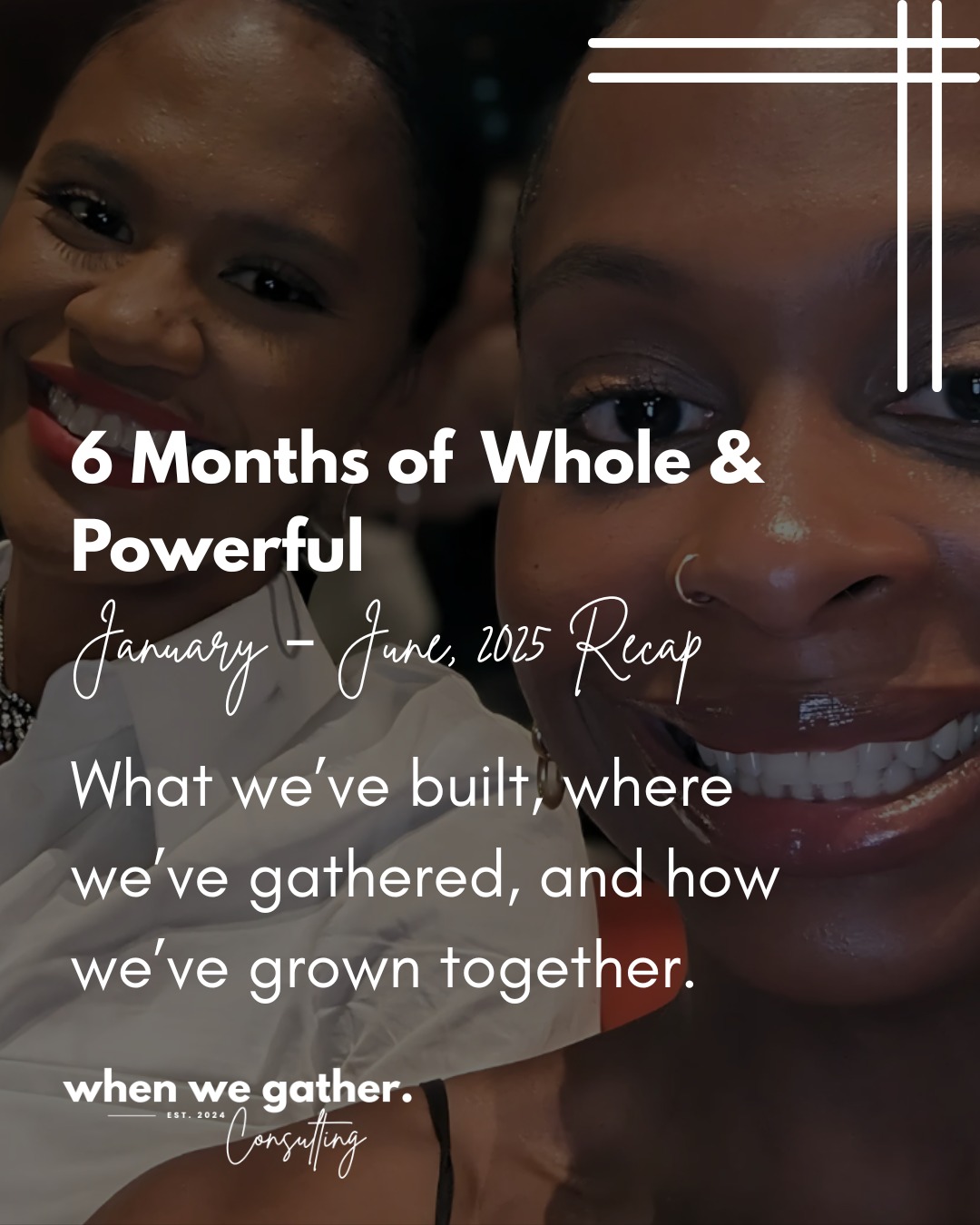 2025, we’re halfway through and wow. We are grateful.
From launching our first-ever Womanist Leadership Intensive to partnering with powerhouses like Sip & Sonder and attending 'Get Free: A Black Feminist Reunion', these first six months have been full of purpose, power-building, and joy.
This recap series is our love note to everything we’ve built with you and for our community. Every gathering, every quote, every moment of reflection. It’s all a part of the story.
Swipe through to celebrate with us and see where we’re headed next.