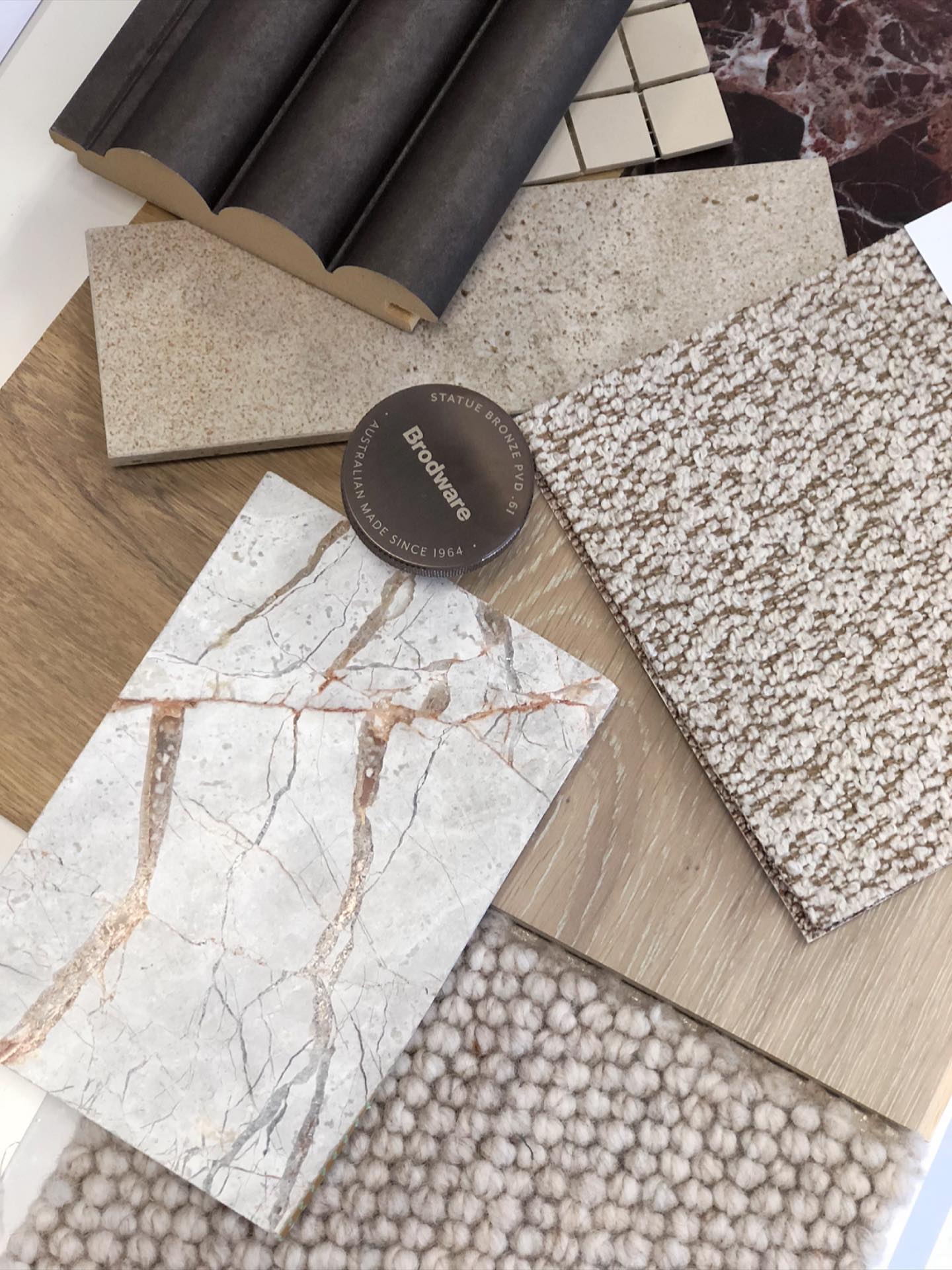 Sourcing materials and finishes for new Design project.