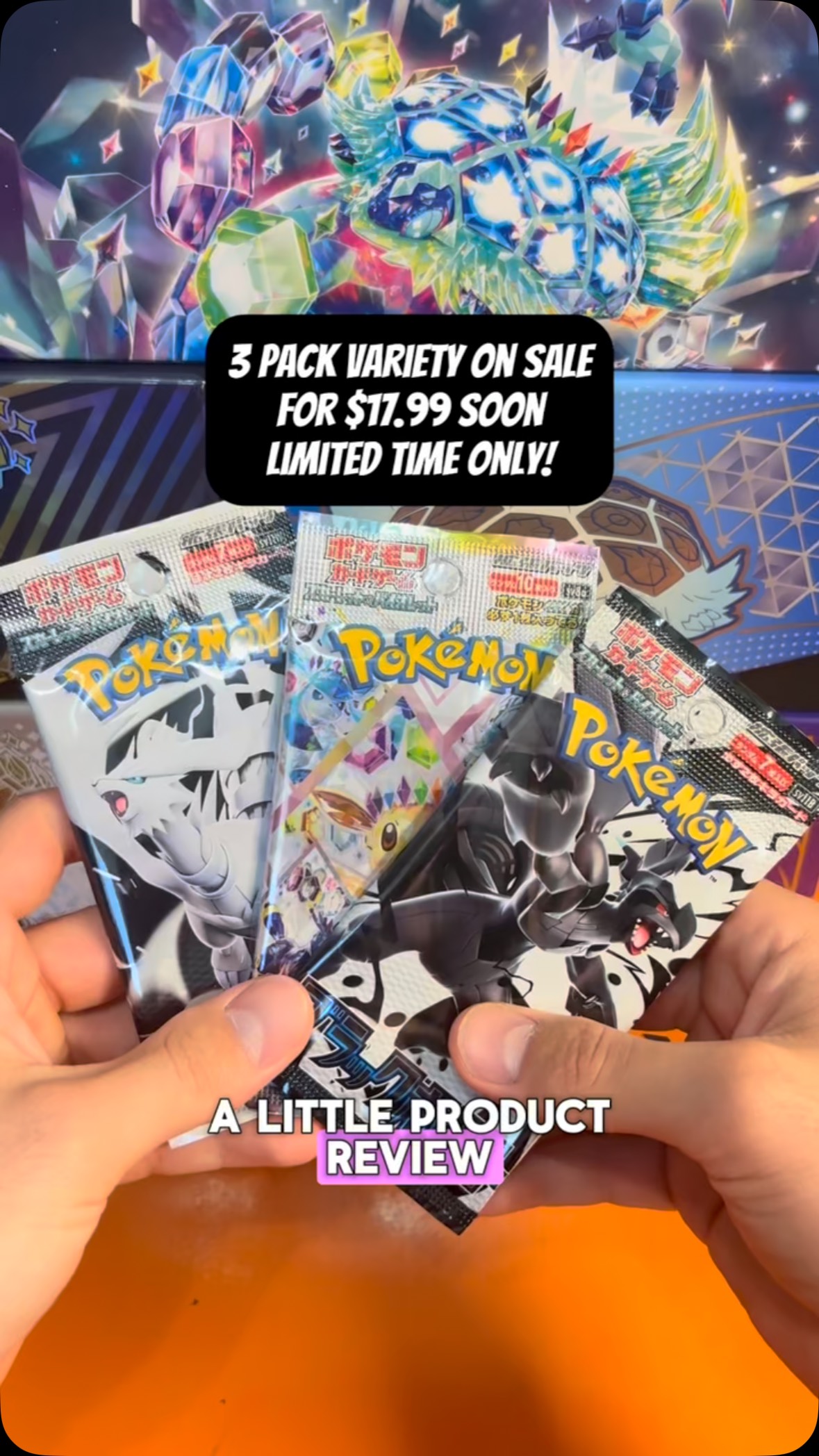🎉 Product Review Time! 🔥
Checking out our 3-Pack Variety Bundle featuring:
✨ White Flare
⚡ Black Bolt
🎊 Terastal Festival
Grab it now for $19.99, but once we hit 1,000 website visits, it drops to just $17.99! 👀💸
Let’s hit that milestone together 🙌
Giveaway winner will be announced this Friday 7/11/25 at 6PM PST! Must be following and have a comment on this post to be entered!
#PokémonTCG #PokémonCards #BoosterBundle #PokémonDeals #TCGCommunity #VictoryRoadVault
#PokémonCollector #PokémonSale #TCGPlayer #PokémonPulls #RareCards #PokémonPackOpening
#WhiteFlare #BlackBolt #TerastalFestival #PokémonReels #PokémonTikTok #PokémonFans
#CardCollector #PokeHobby #PokeSale #PokémonOpening #PokémonAddict #TCGDeals
#SupportSmallBusiness #OnlineTCGStore #PokémonInvestment #PokémonBreaks #PokeDeals