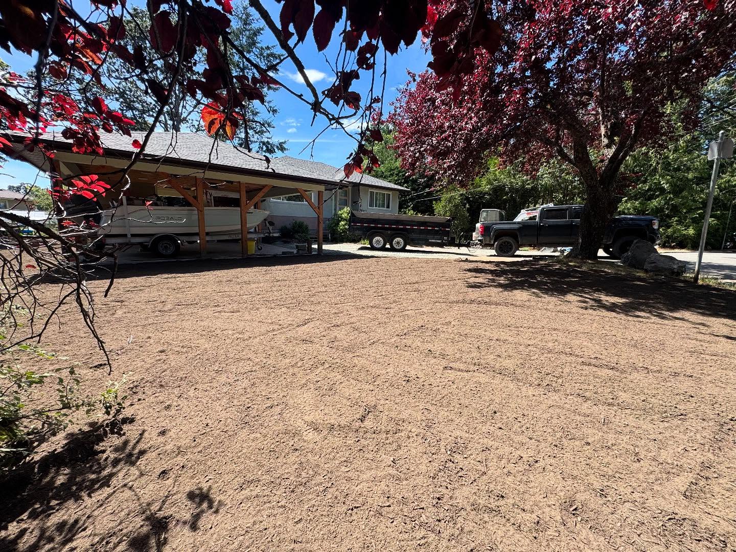 All prepped for hydroseed and the landscape crew to finish the garden beds, pavers and fencing !