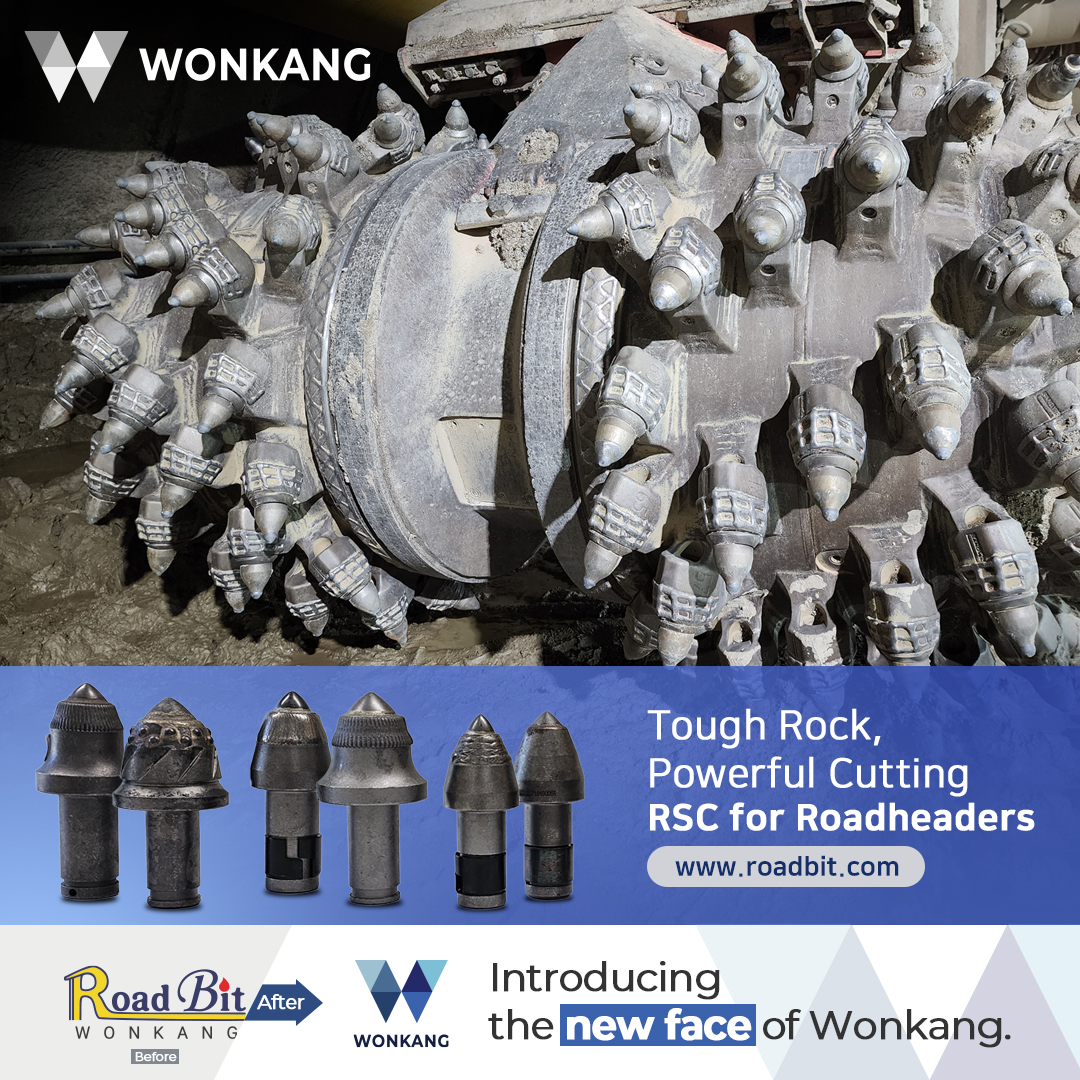 Tough Rock, Powerful Cutting
RSC for Roadheaders
www.roadbit.com
#Diaphragmwall #Slurrywall #trenchcutter #BC30 #BC32 #BC35 #BC40 #cutterteeth #gearbox #mudpump #korea #wonkang #roadbit #cuttingwheel #BCF10 #BCF9 #spareparts #Mechanicalseals #Damper #Gearing #Complete #Assembly #roadheader #pick #tunneling #1500mm #bearing