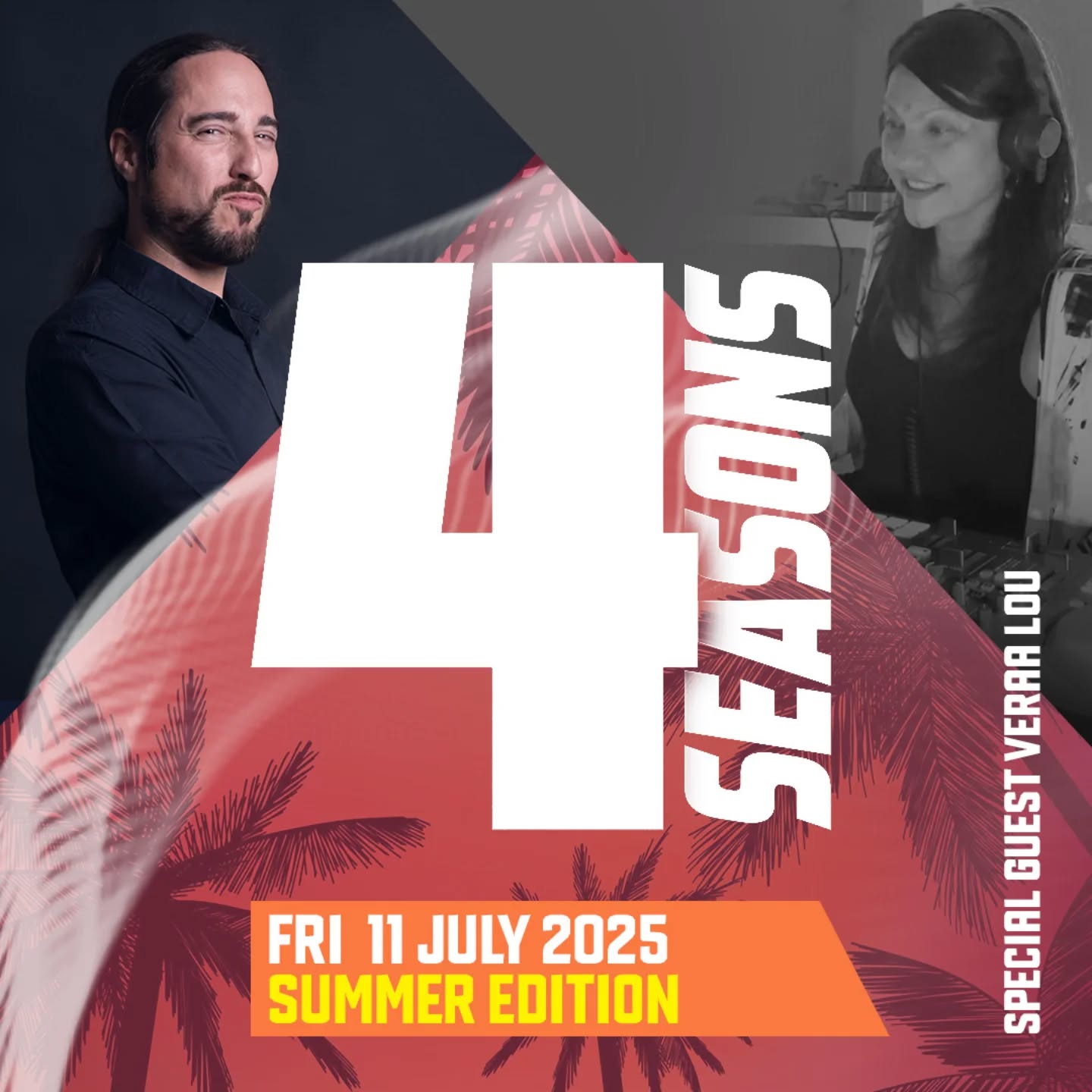 4 SEASONS - Summer Edition 2035
The Electronic Music Concept at the Flying Dutchman, Beaufort, LU.
with PACKO GUALANDRIS
& Special Guest: VERAA LOU
Summer has arrived — and with it, a brand new chapter of our seasonal electronic music journey.
For this 4 SEASONS – Summer Edition, host Packo Gualandris returns to the Flying Dutchman with deep grooves, uplifting energy and a vibrant, sun-charged atmosphere full of Melodic Techno, Progressive House and strictly Techno.
Joining him is Veraa Lou, widely known for her Ecstatic Dance sessions. Together, they’ll guide you through a night of movement, connection, and a shared celebration of rhythm.
Let the music move you!
Doors: 22:00 | Entry: 5€
#electronic #electronicmusic #housemusic #techhouse #techno #ecstatic #ecstaticdance #ecstaticdancedj #flyingdutchman #flyingbeaufort #fly #luxembourg #luxemburg